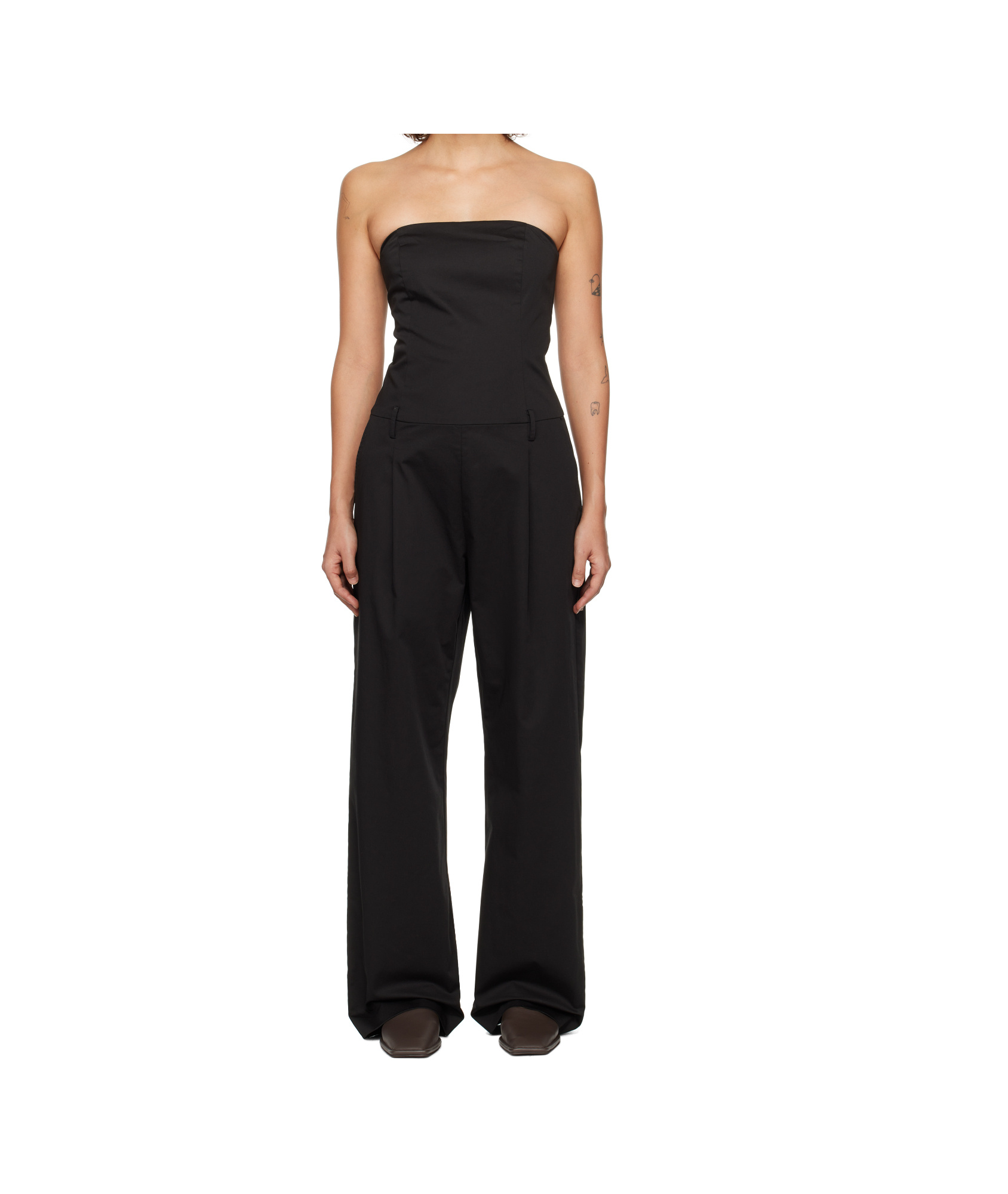 St Agni Deconstructed Tailored Jumpsuit In Black