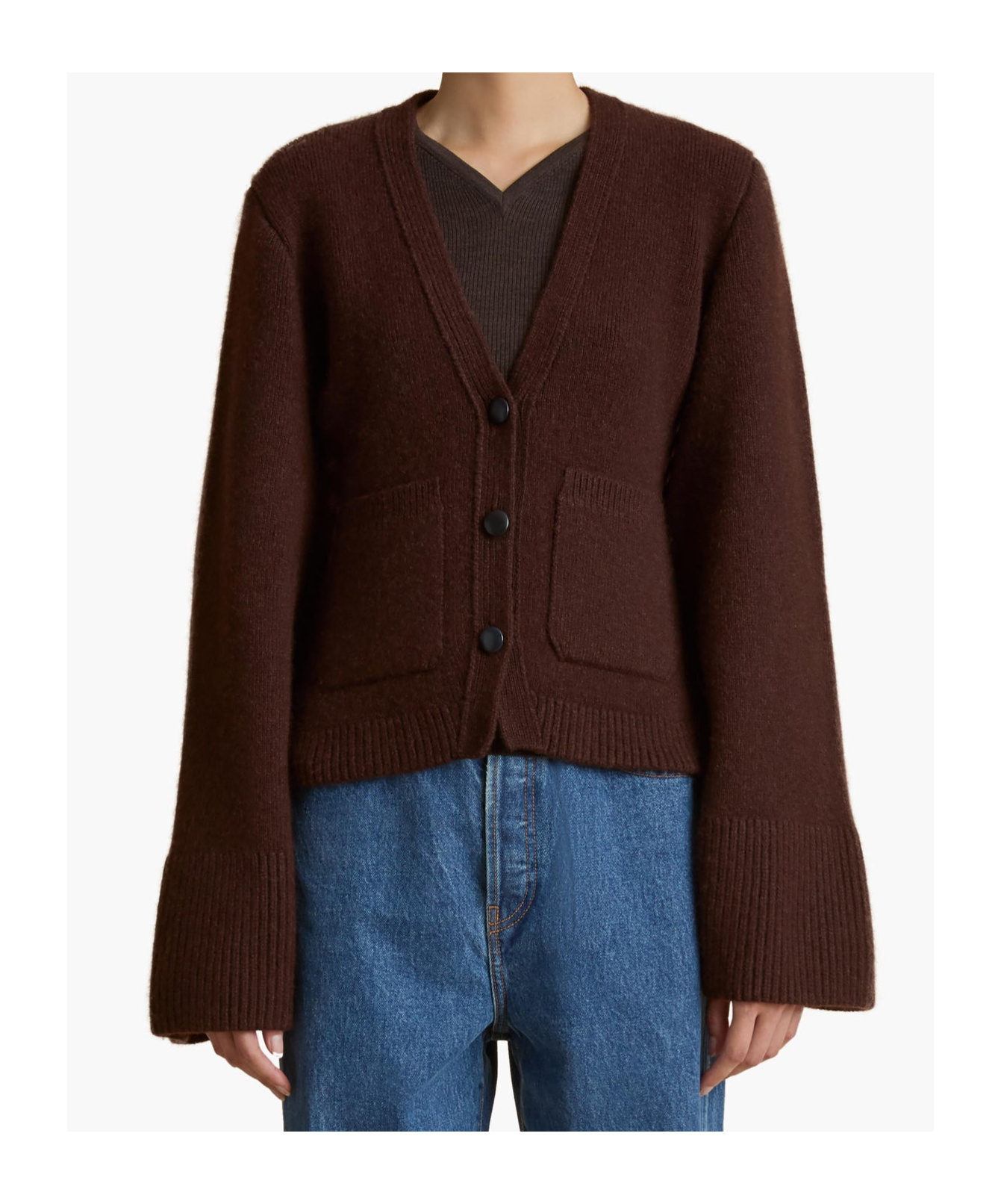 Khaite Scarlet Cashmere Cardigan In Black