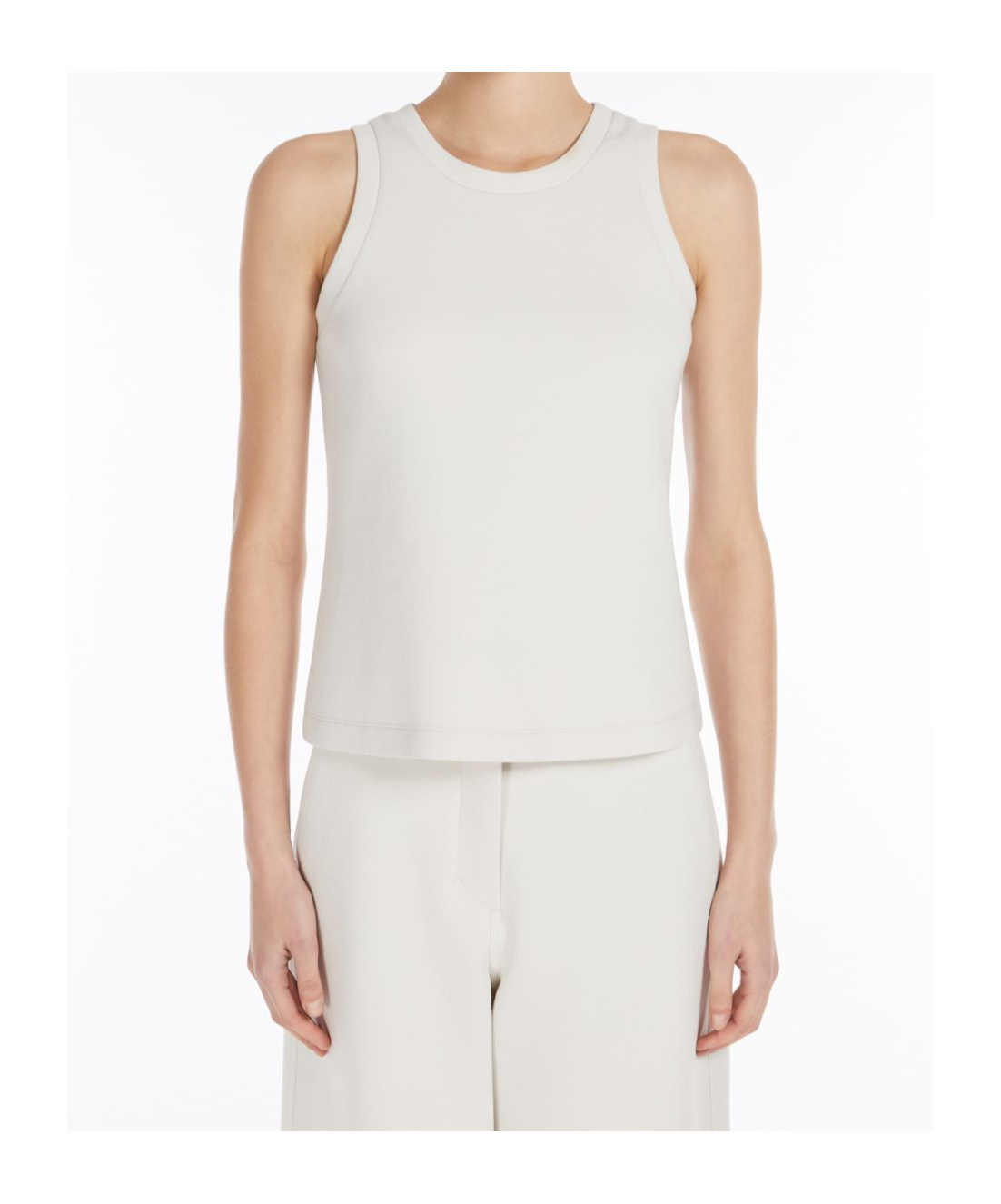 Max Mara Regular-fit Scuba Jersey Top In True Color