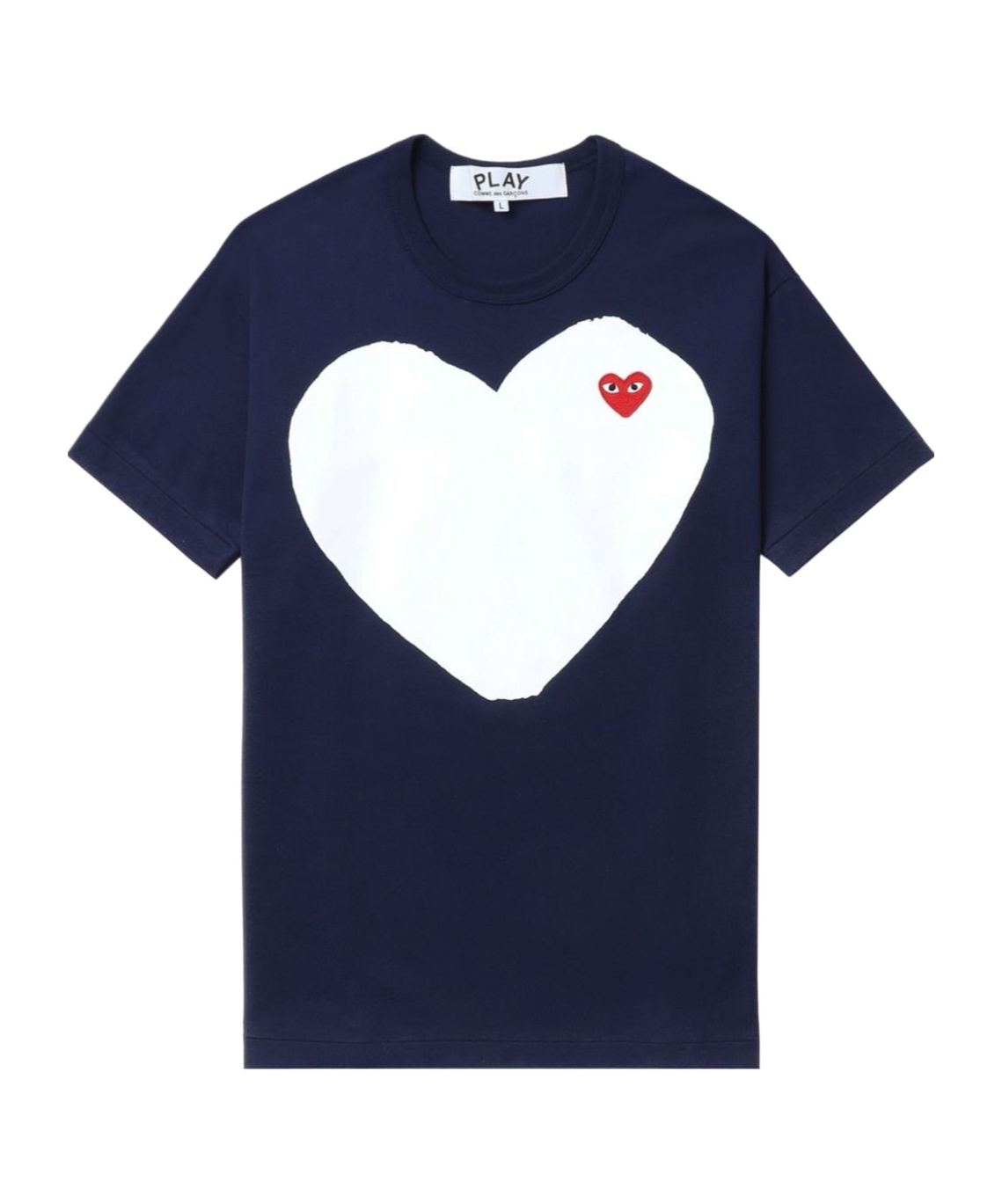 Comme Des Garçons Play Heart-print Cotton T-shirt In Black