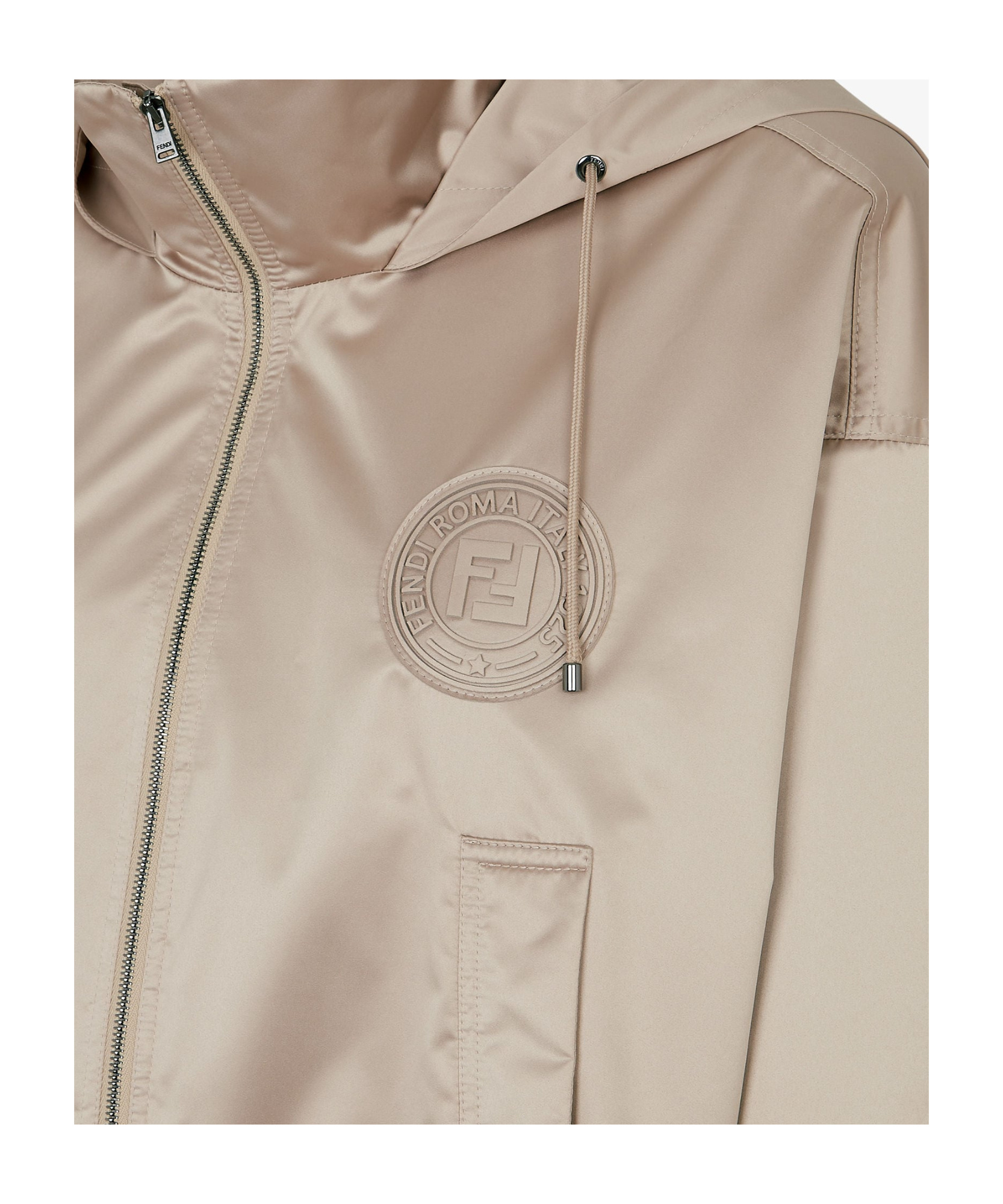 Fendi Hooded Jacket In Nude