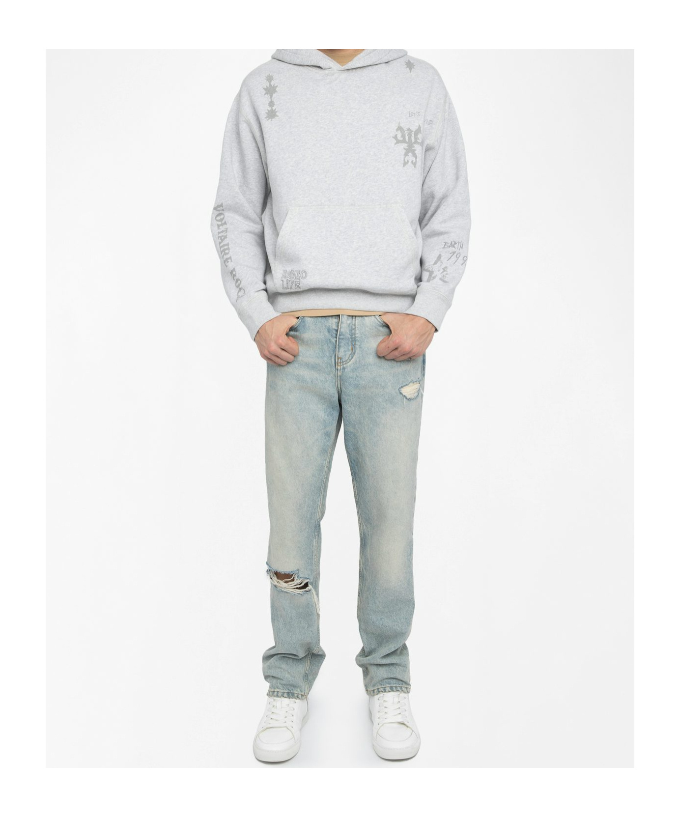Zadig & Voltaire Long Sleeve Sweatshirt In Gray