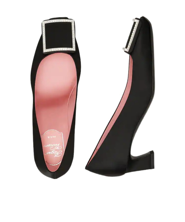 Roger Vivier Trompette Pumps In Satin In Black