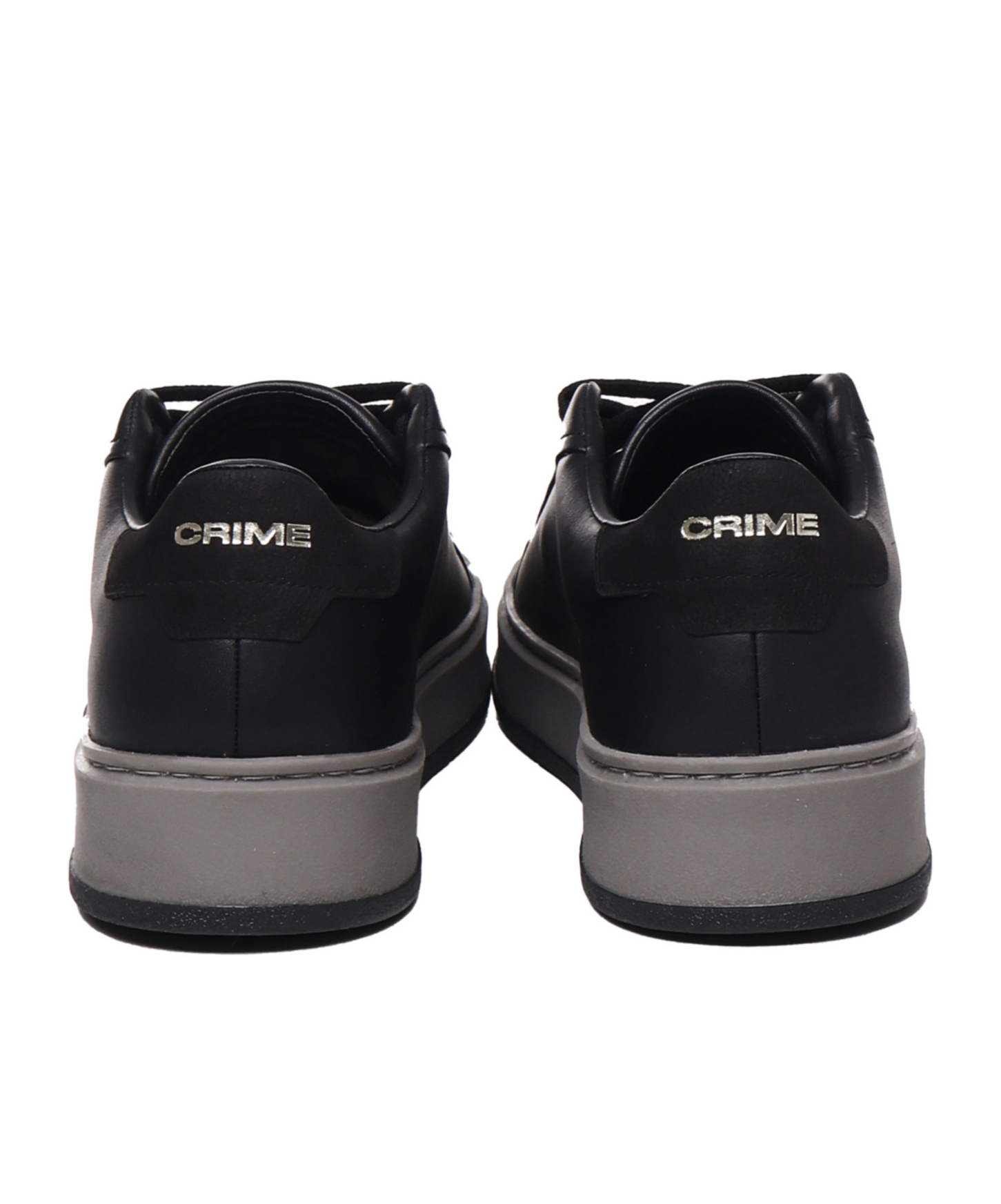 Crime London Sneakers In Leather In Black