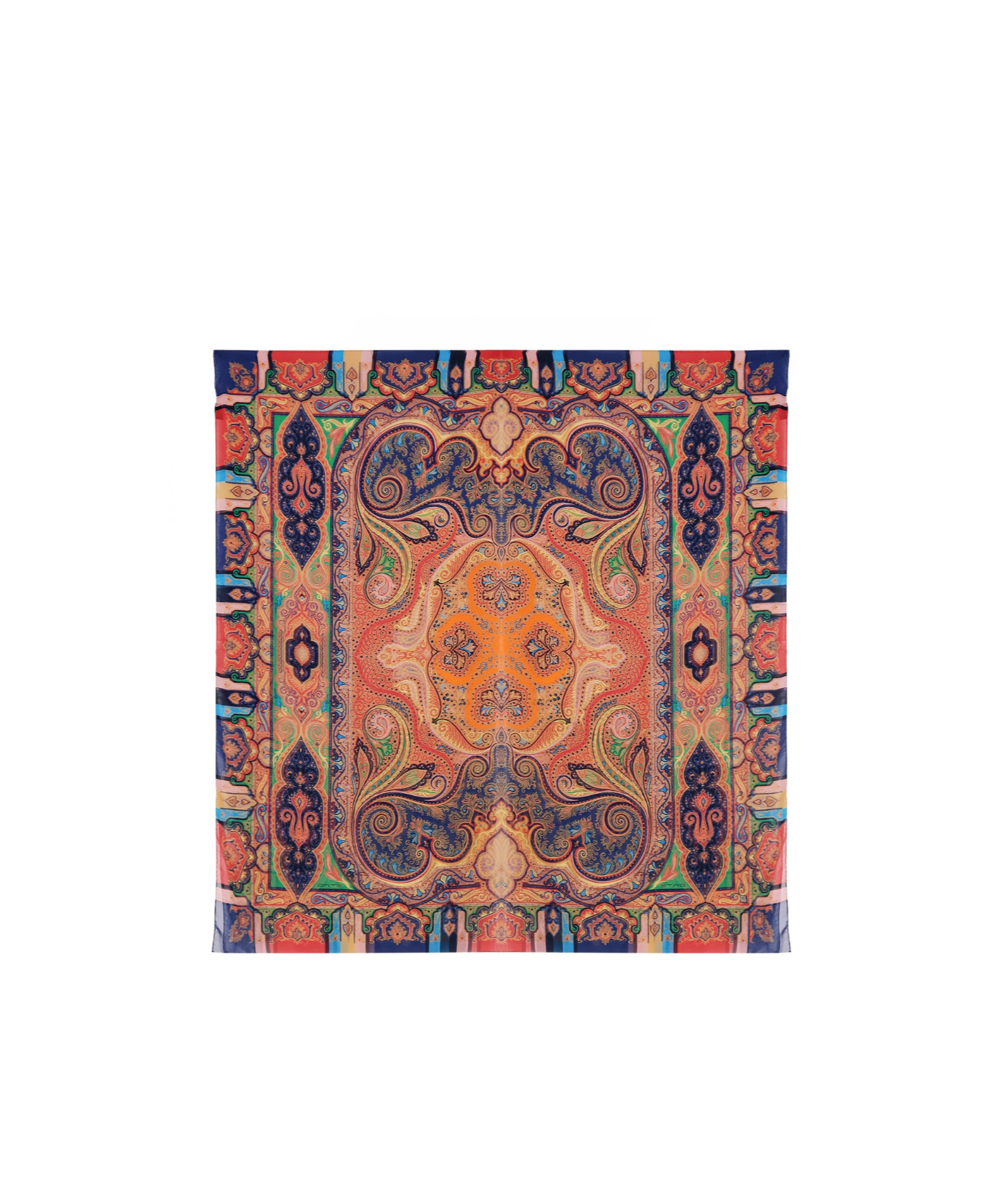 Etro Multi-color Printed Square Scarf In Multi
