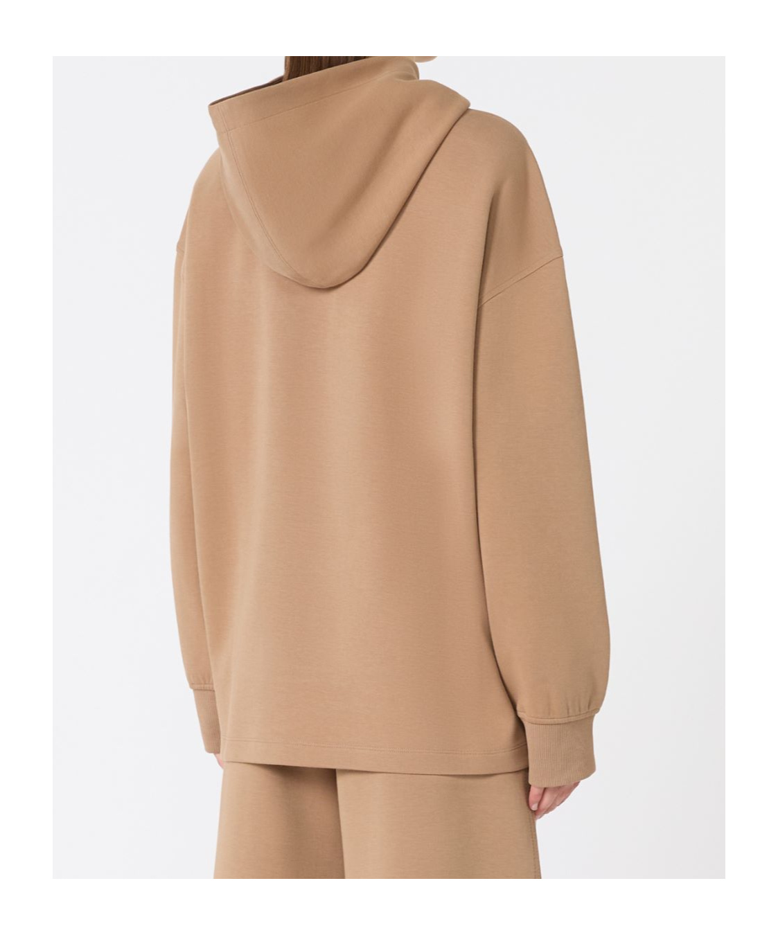 Max Mara Oversized Cotton Jersey Sweatshirt In Brown