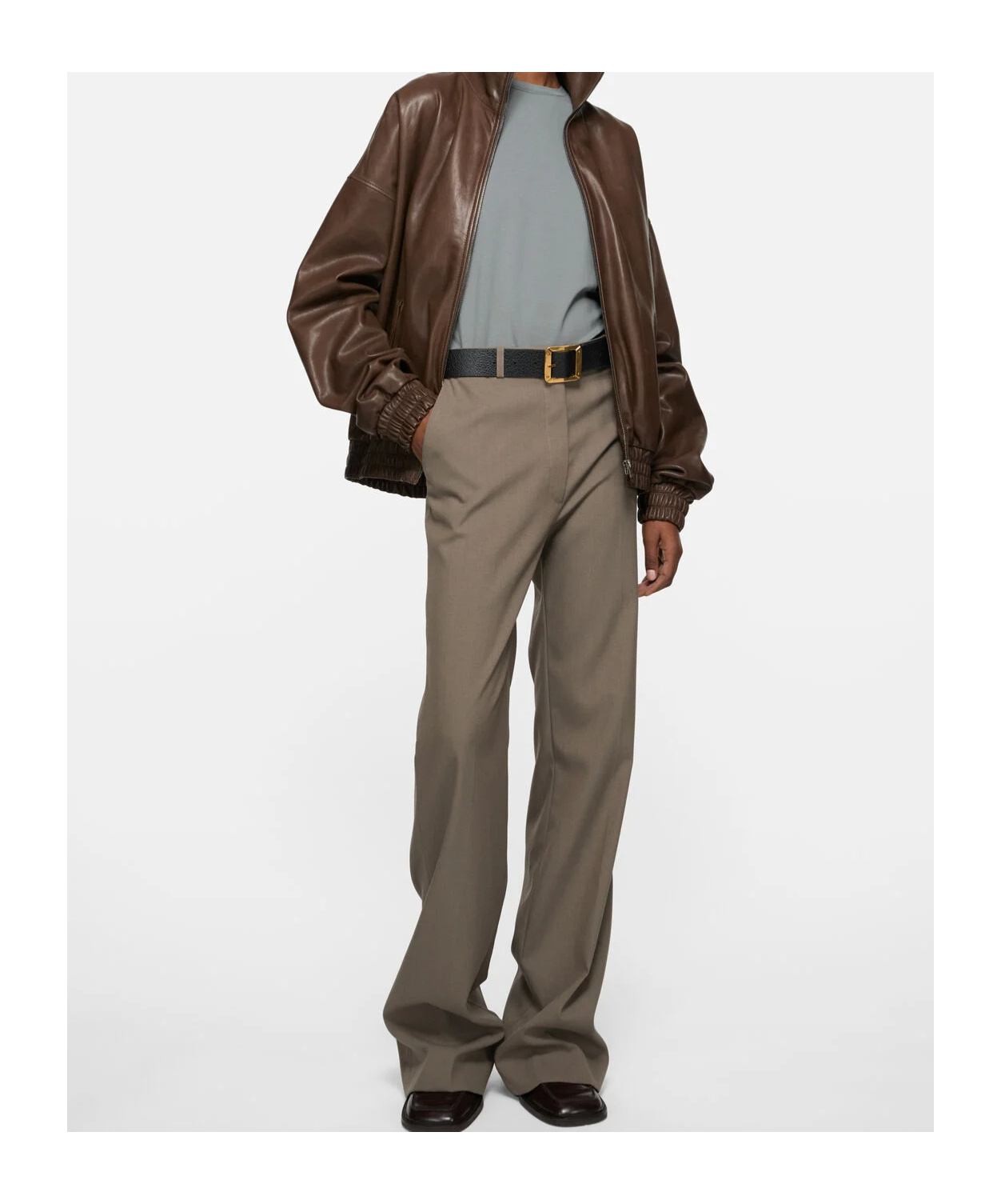Acne Studios Button Trousers In Brown