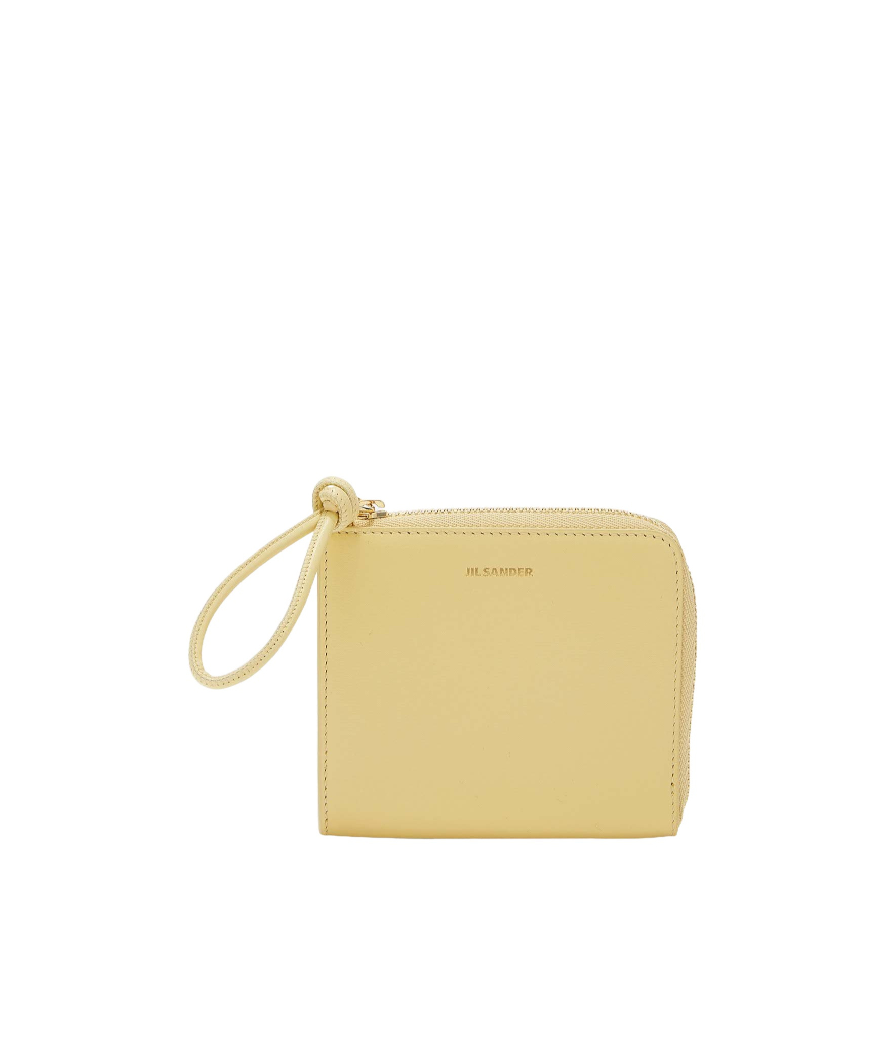 Jil Sander Giro Logo-stamp Leather Cardholder In Nude