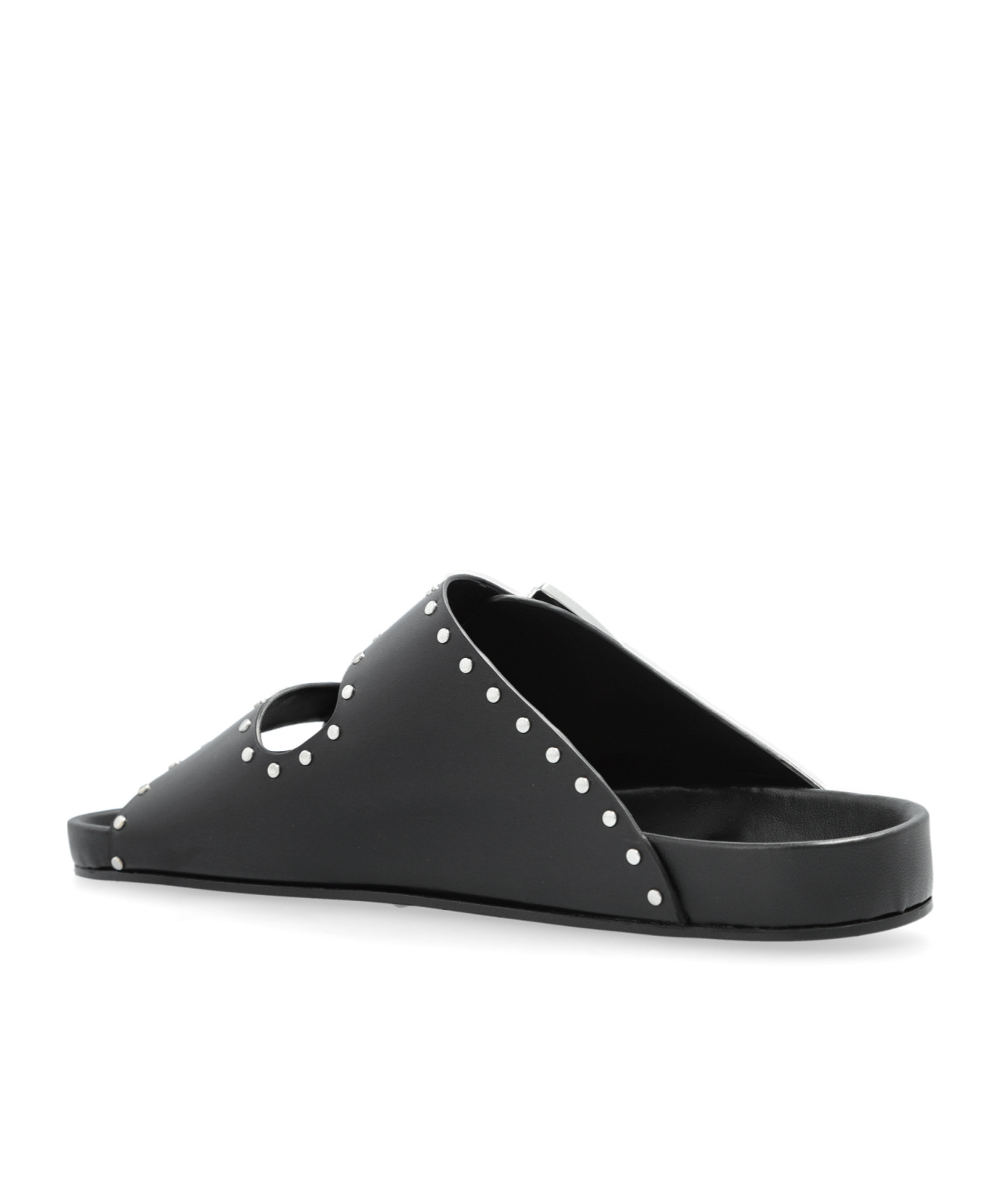 Iro Billie Flats In Black Leather In Black