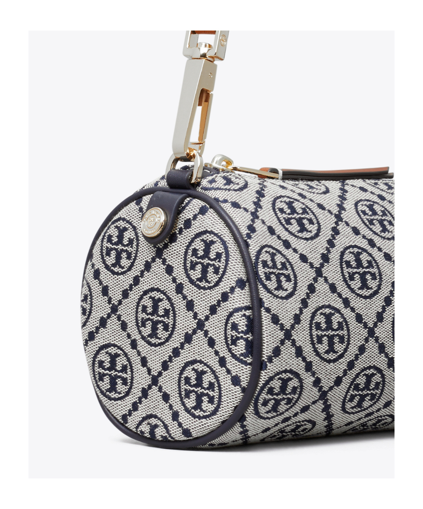Tory Burch T Monogram Cylinder Bag In Blue