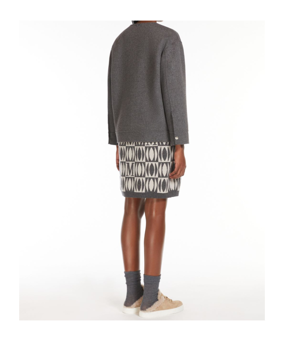 Shop Max Mara Zippered Wool Jacket In Black