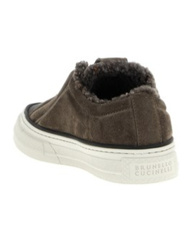 Brunello Cucinelli Round-toe Low-top Casual Shoes In White