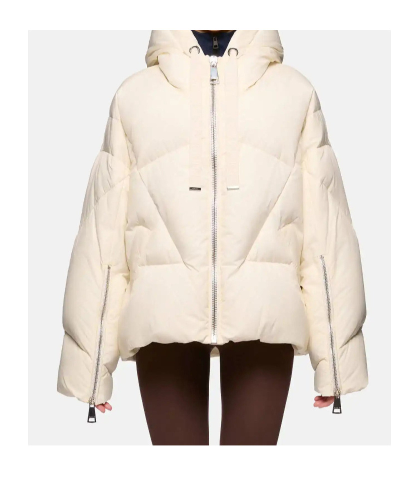 Khrisjoy Hooded Quilted Puffer Jacket In Neutral