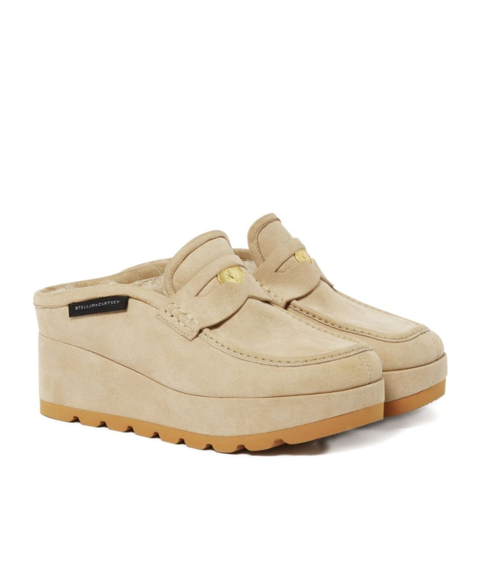 Stella Mccartney Sneak-elyse Platform Loafer Slippers In Brown