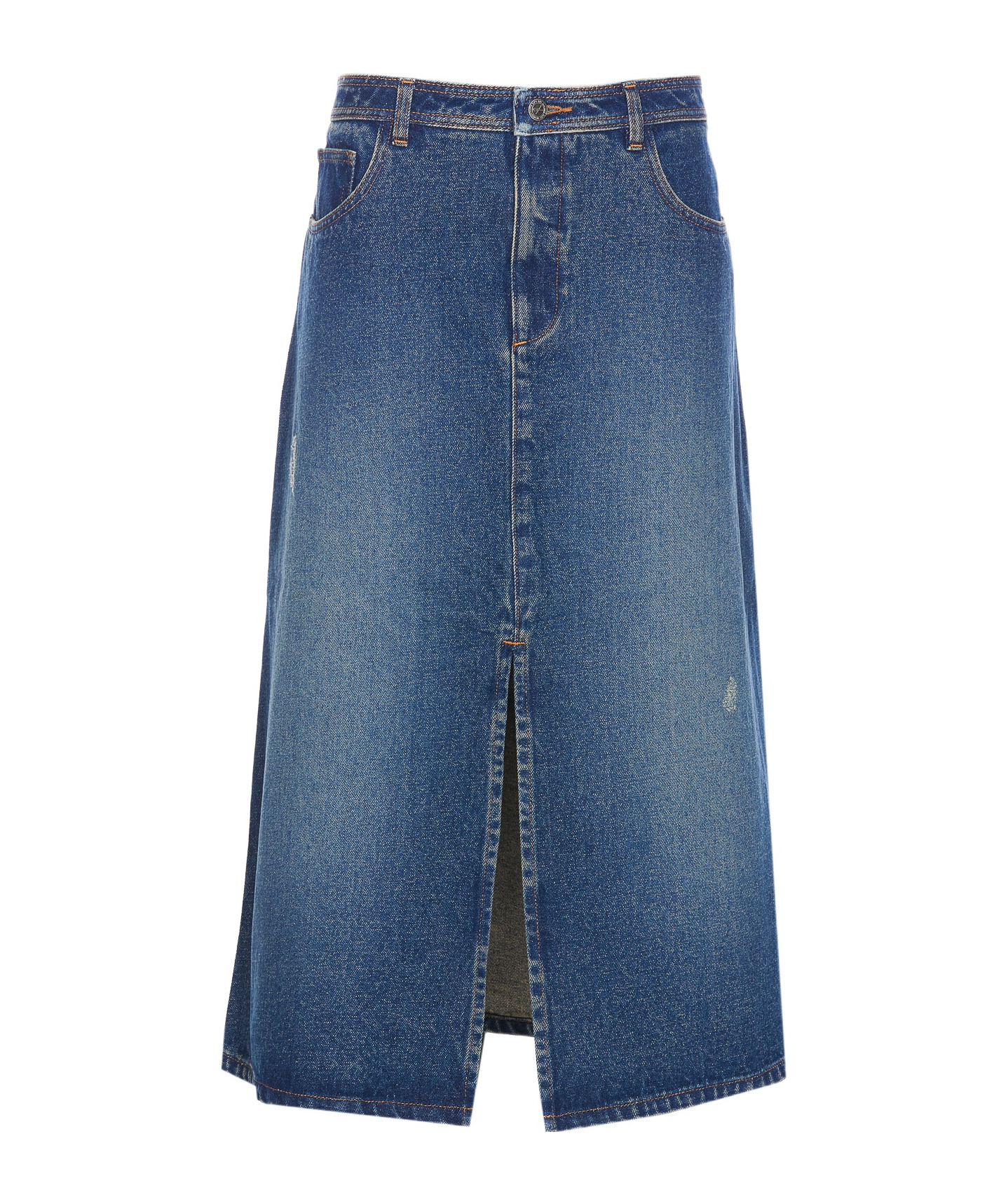 Apc 'georgia Denim Midi Skirt In In Blue