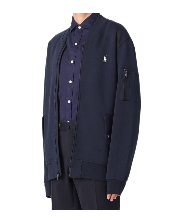 Polo Ralph Lauren Double-knit Bomber Jacket In Black