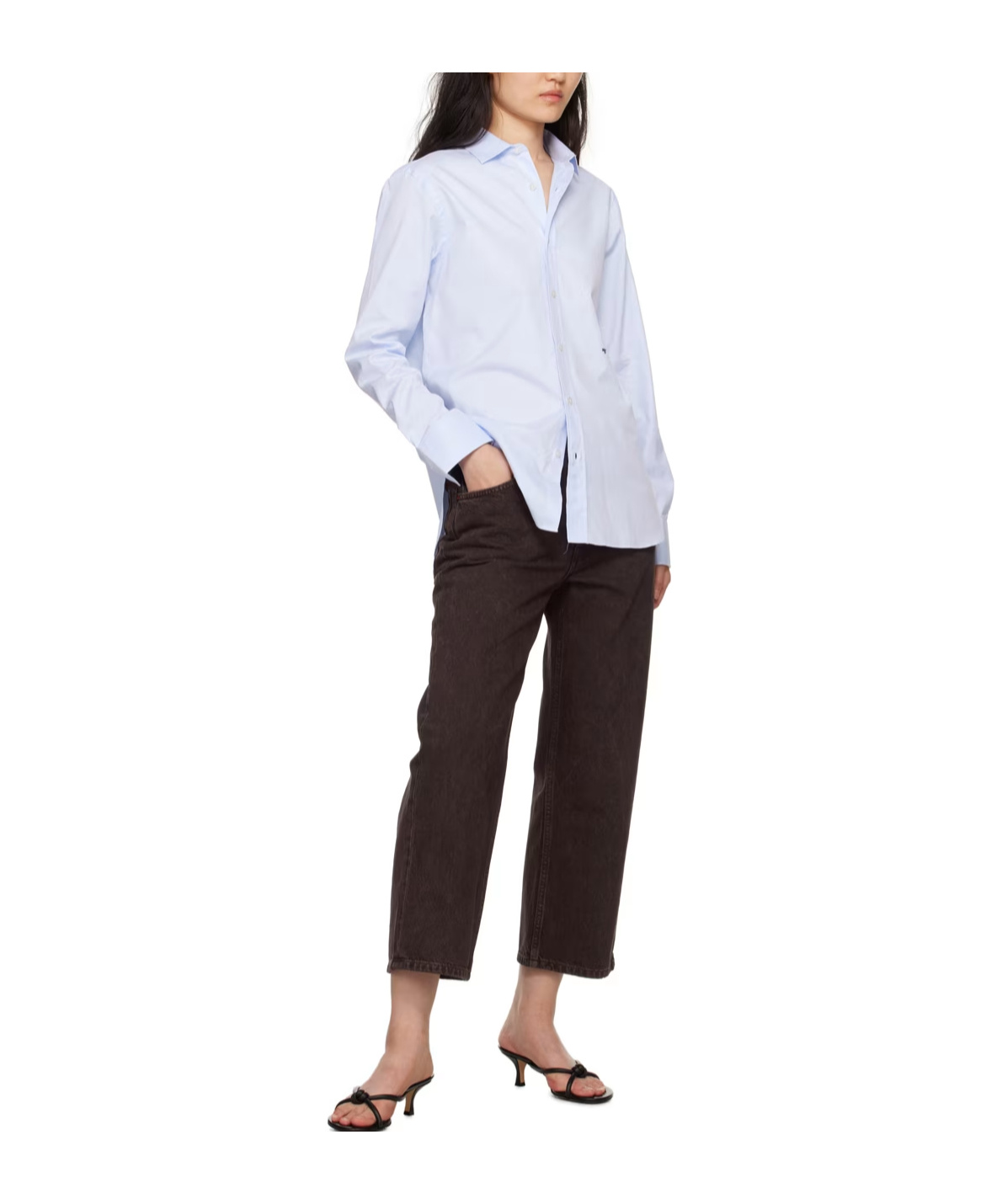Re/done Mid-rise Wide-leg Jeans In Black