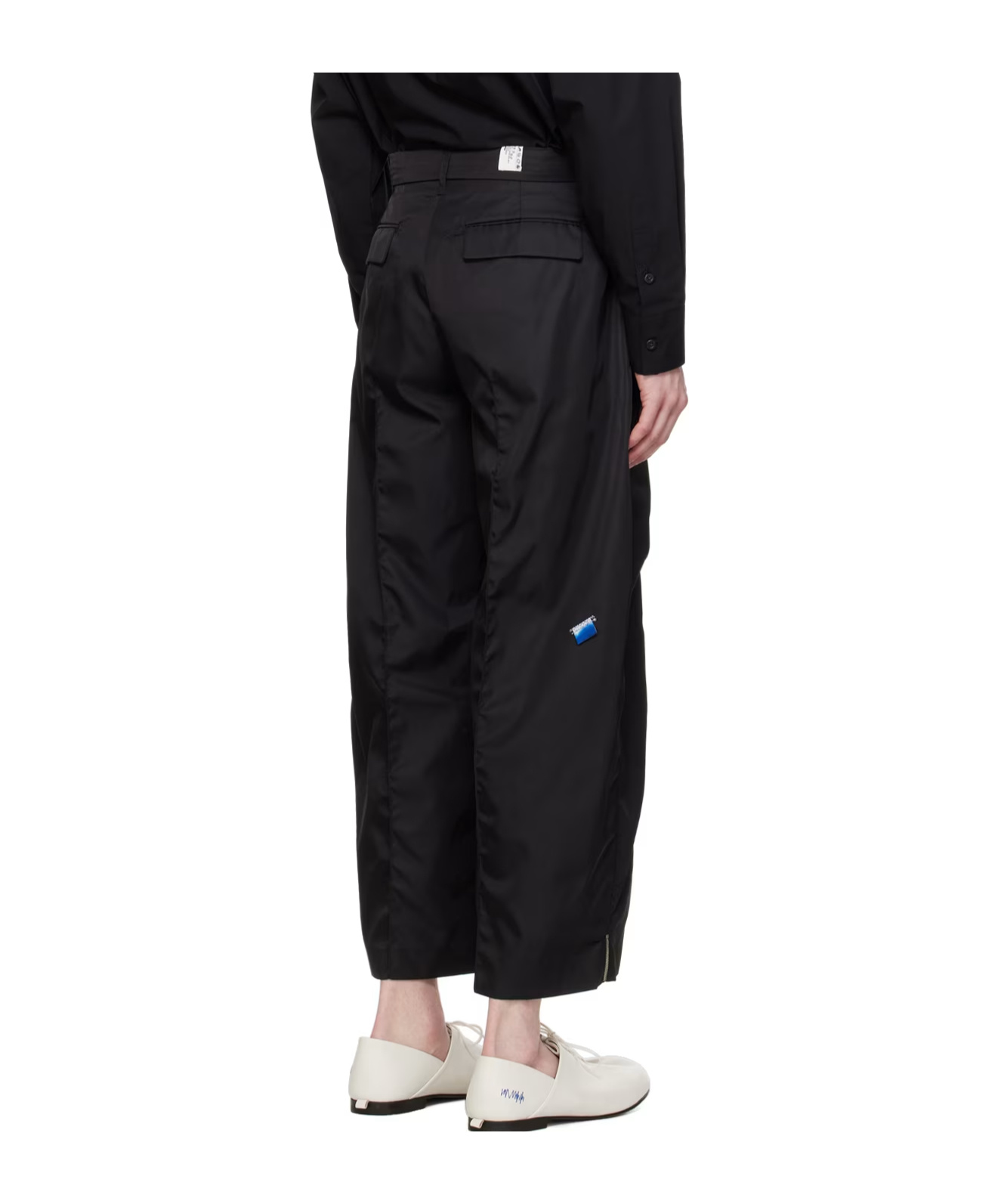 Ader Error Belt Loop Zipper Casual Pants In Black