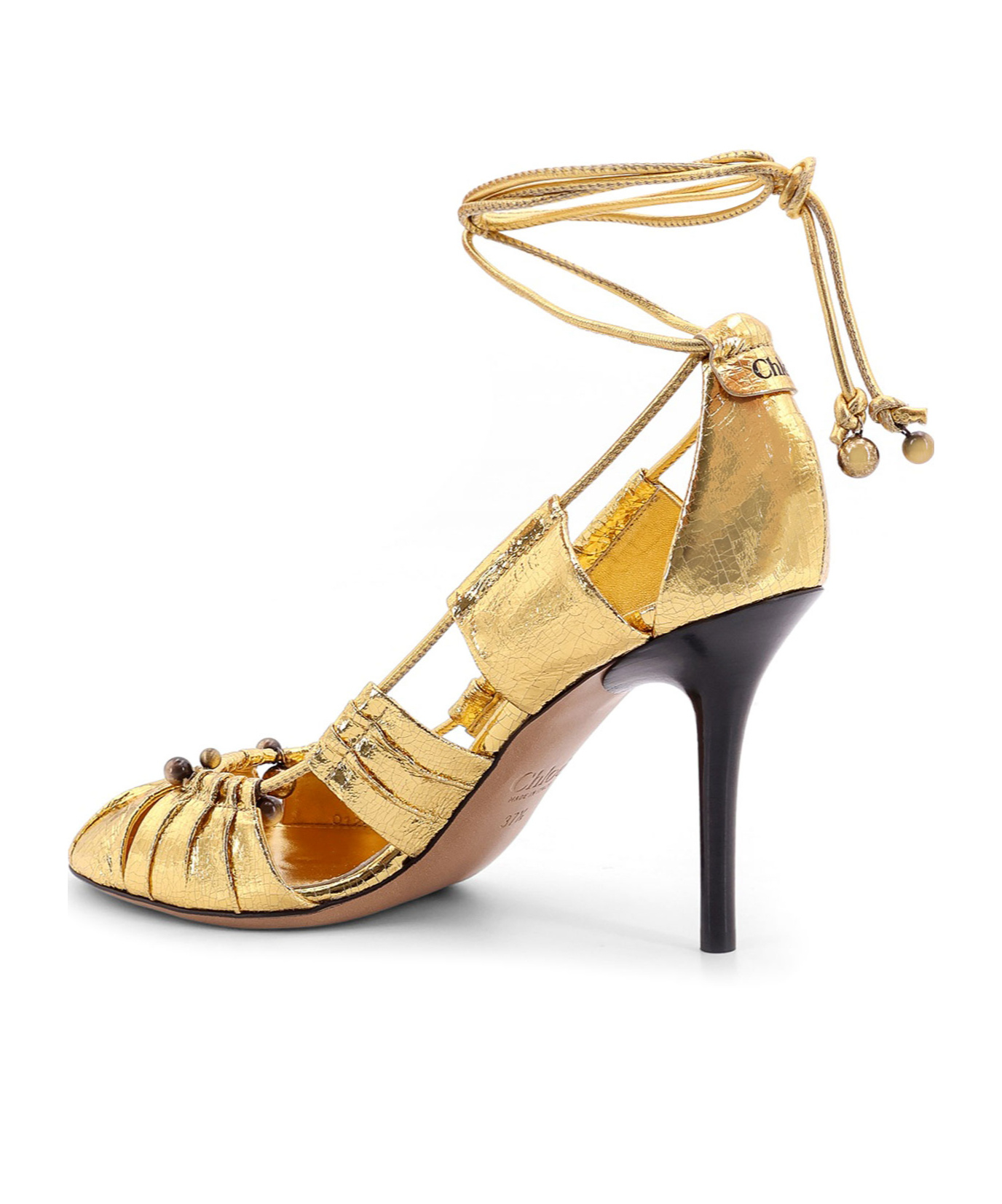 CHLOÉ CHLOÉ LUNA TIE-FASTENING ANKLE STRAP PUMPS