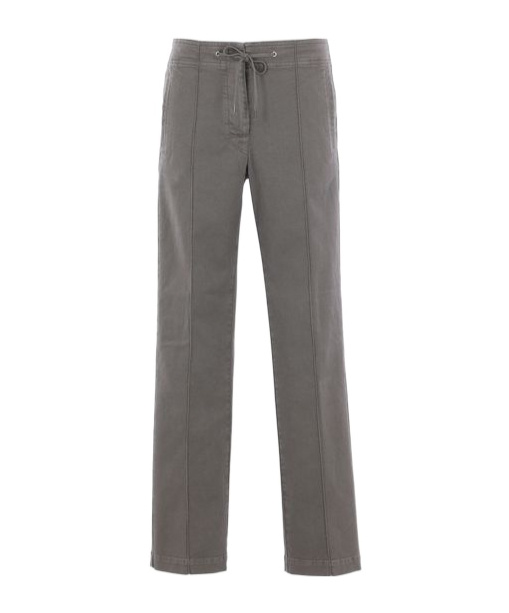 Aspesi Drawstring Straight-leg Trousers In Gray