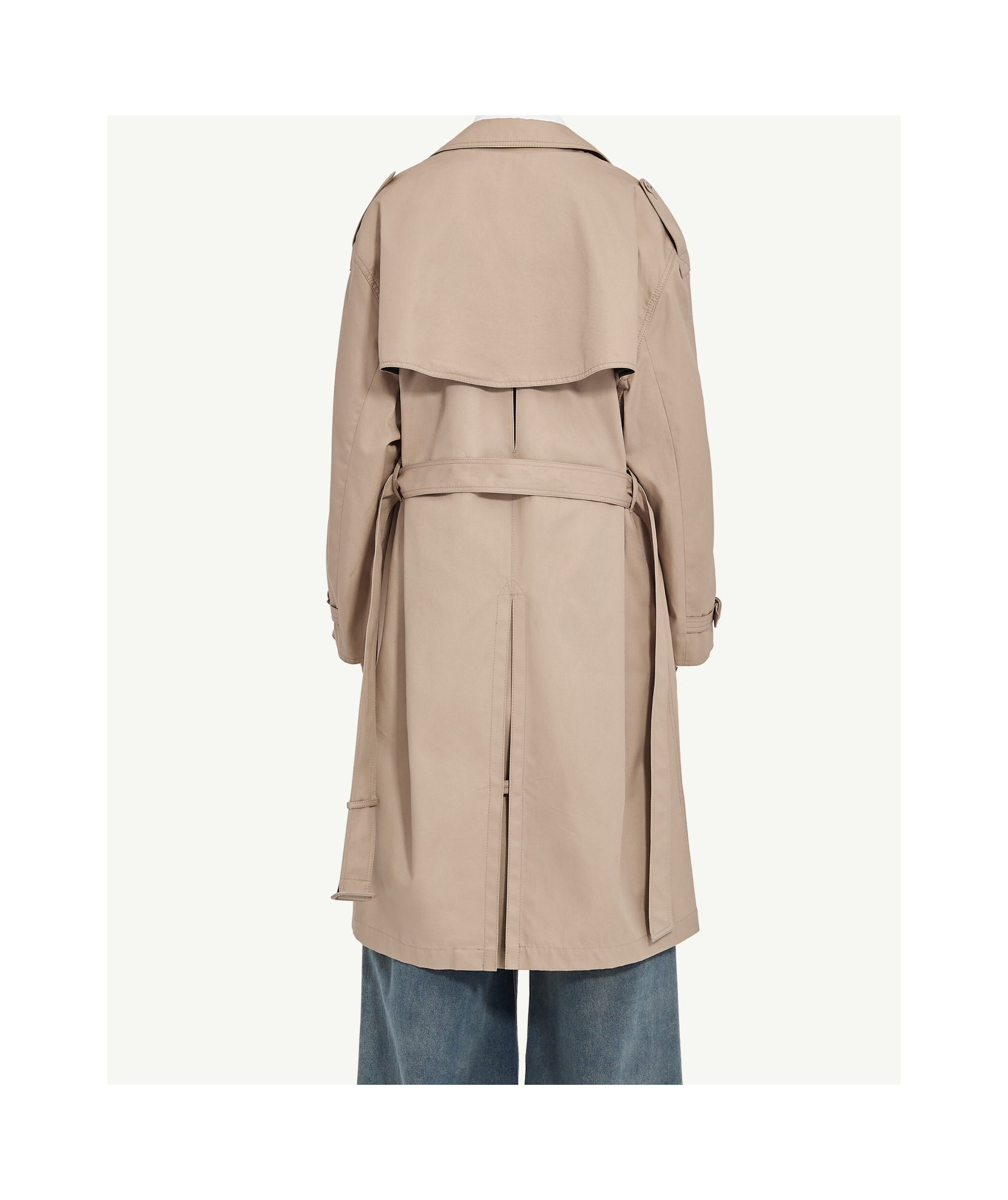 Mm6 Maison Margiela Twist Trench Coat In Nude