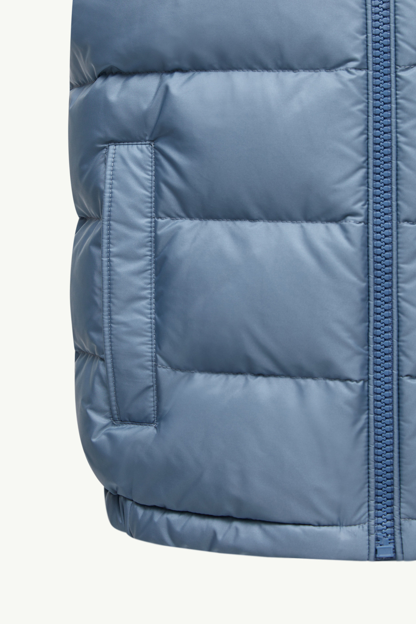 Moncler Fudo Hooded Down Gilet In Blue