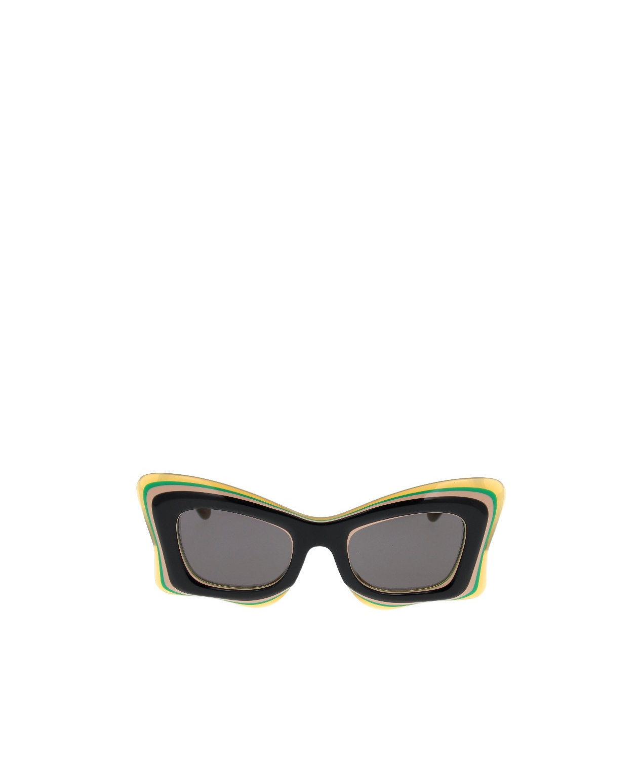 Loewe Geometrically Framed Sunglasses In Multicolor