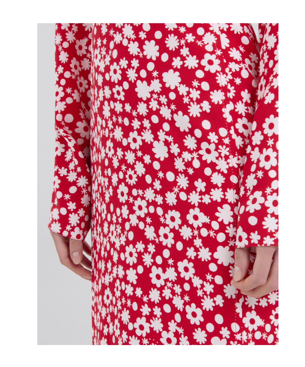 Marni Midikleid Mit Blumen-print In Pink