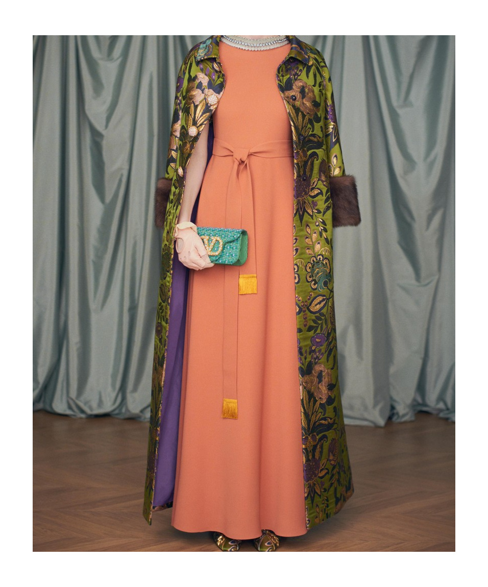 Valentino Embroidery Small Shoulder Bag In Green
