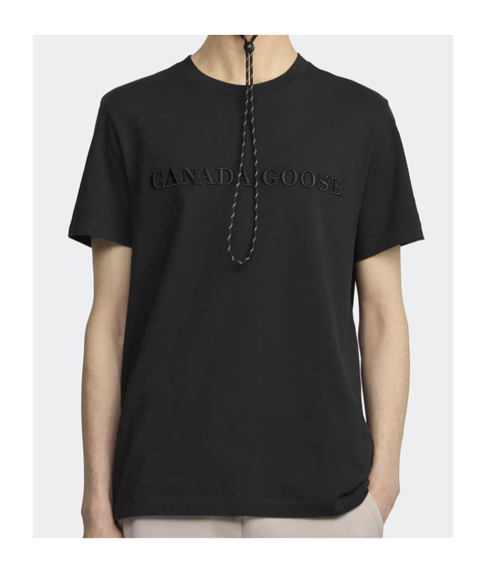 Canada Goose Emersen Embroidered Wordmark T-shirt In Black
