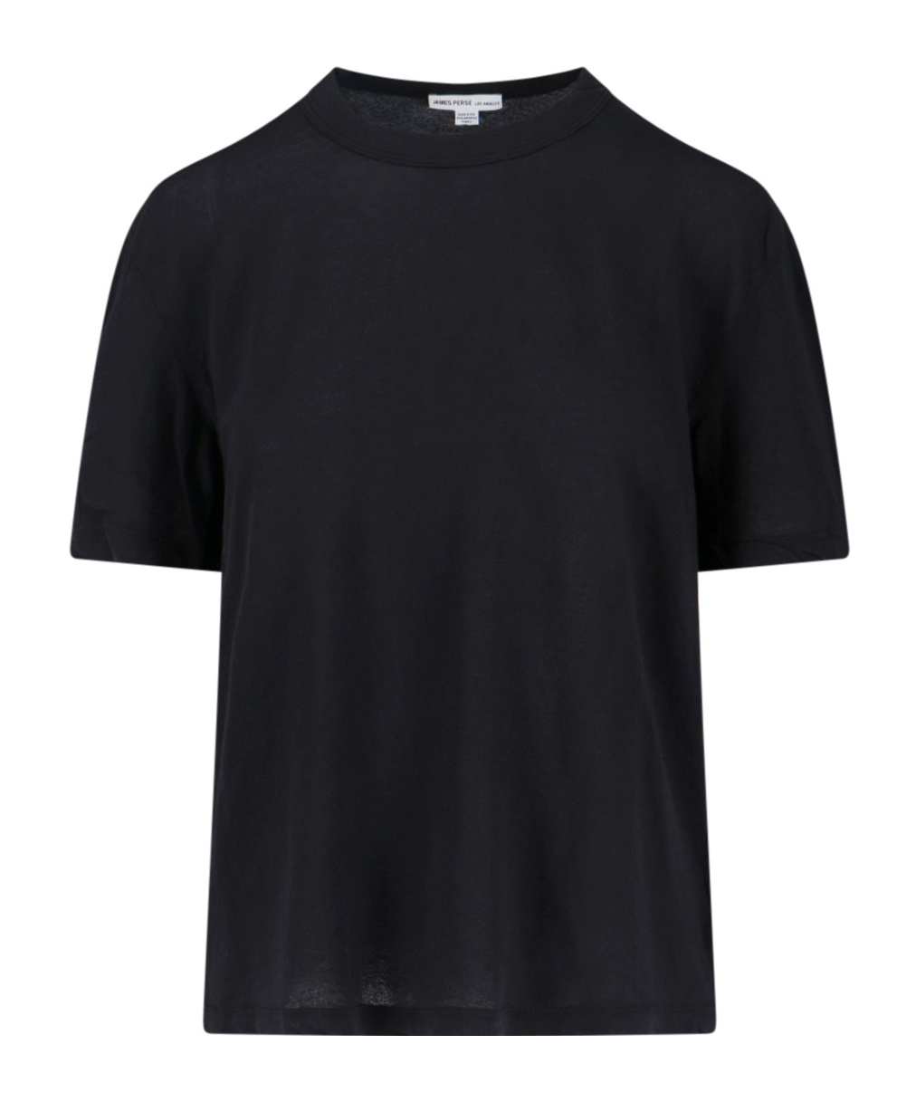 James Perse Crew Neck Short-sleeved T-shirt In Black