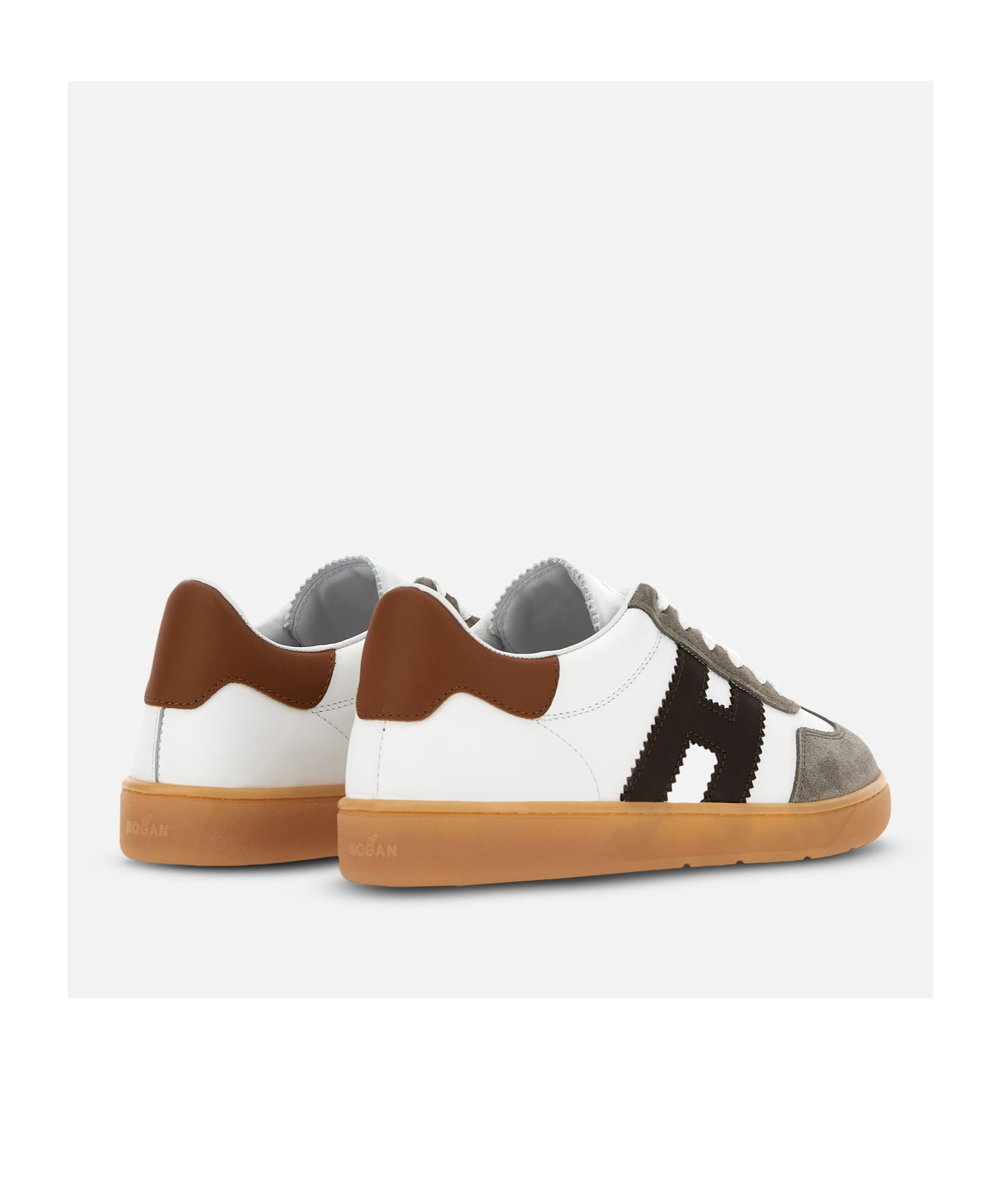 Hogan Cool Lace-up Leather Sneakers In Multicolor