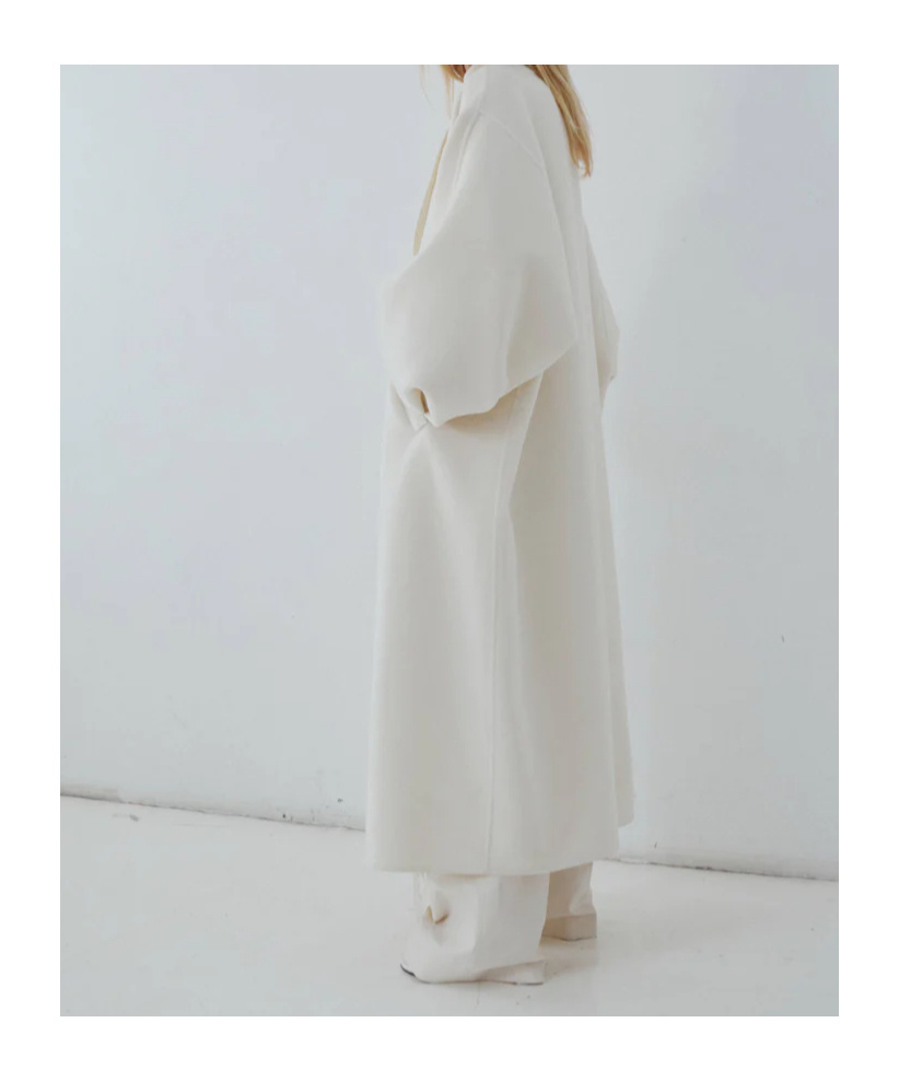 Darkpark North - Oversize Cashmere Wool Coat In Gray