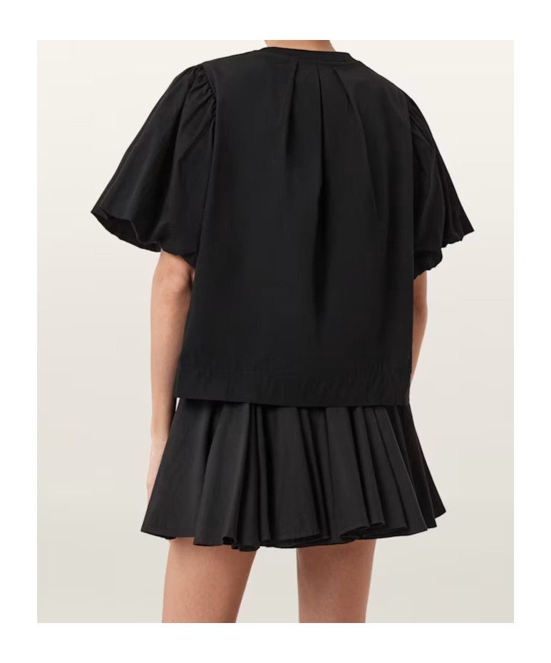 Allsaints Jess Relaxed Voluminous T-shirt In Black