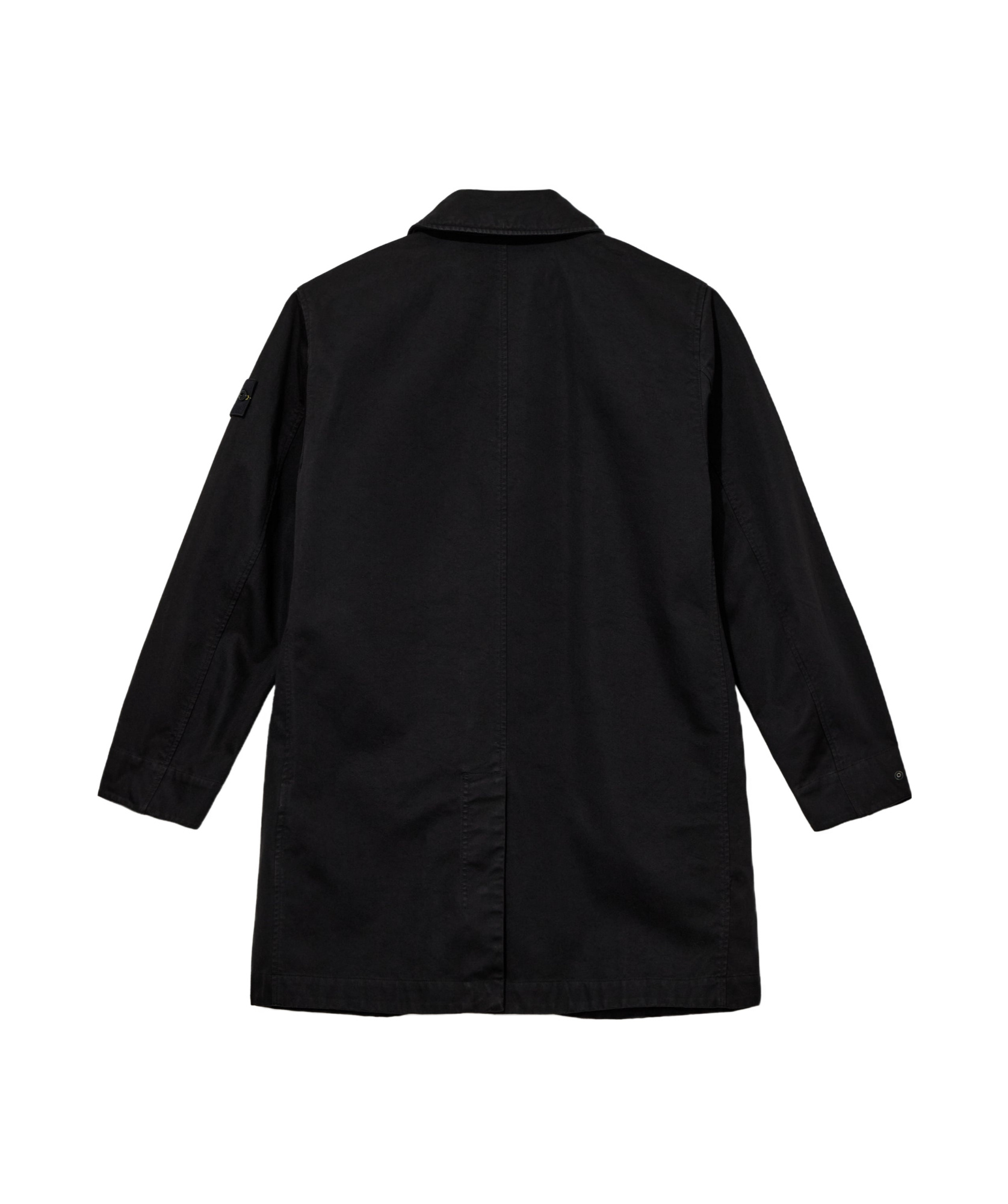 Stone Island Capospalla Lungo Coat In Black