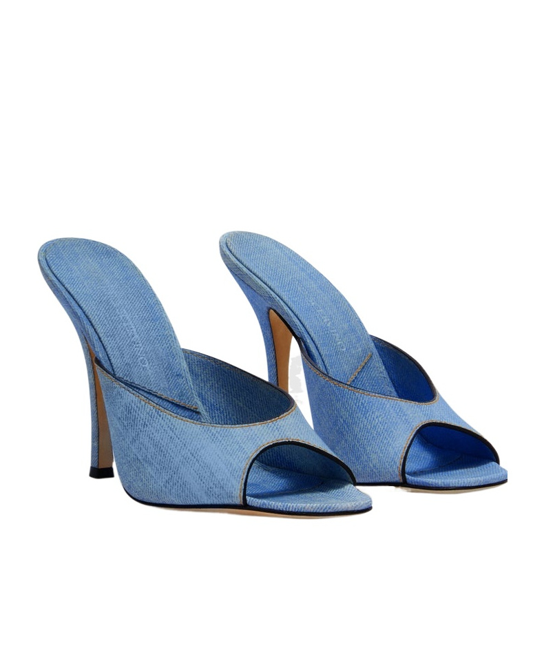 Ermanno Scervino Open-toed High-heeled Sandals In Blue