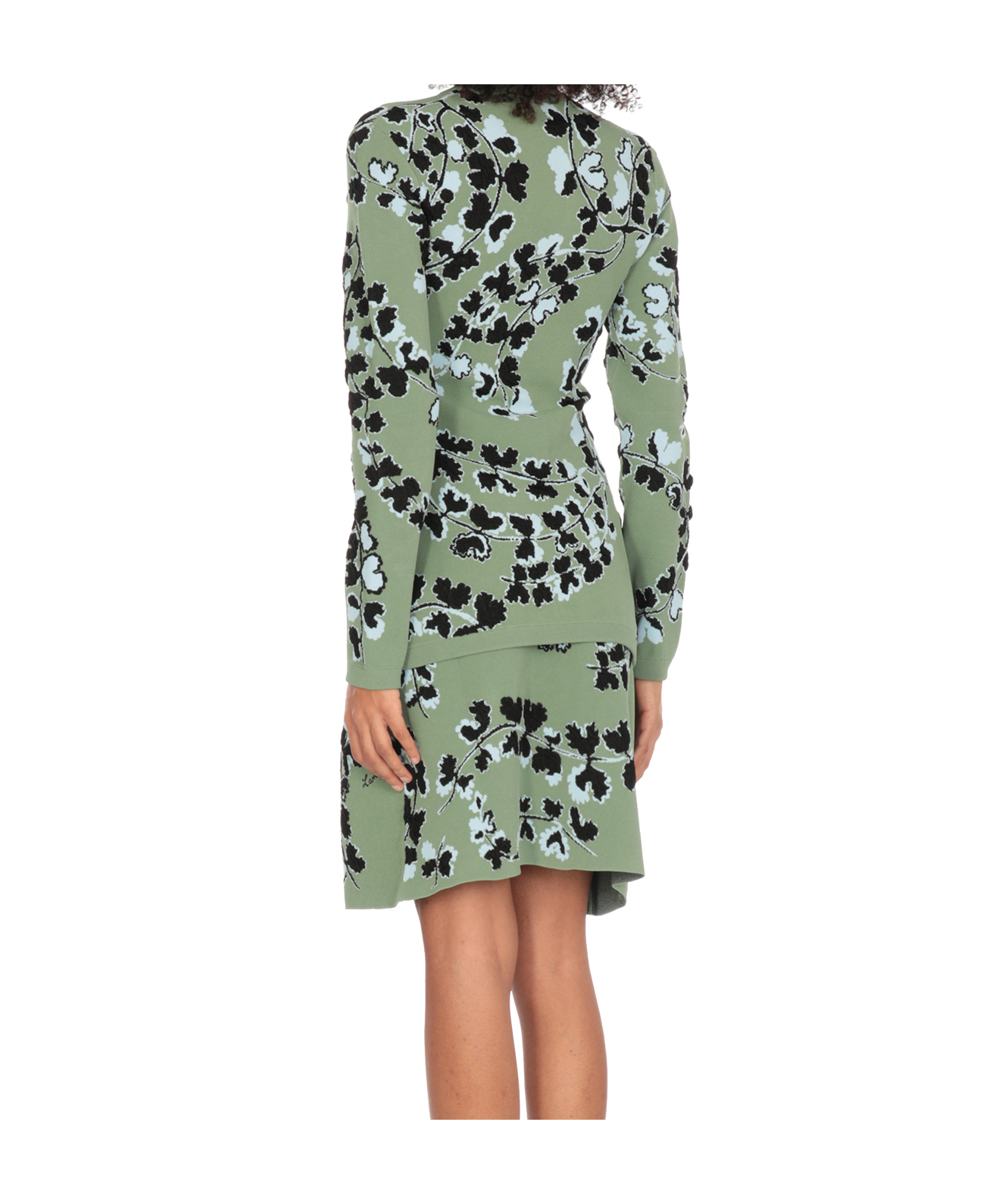 Lanvin Floral Pattern Buttoned Cardigan In Gray