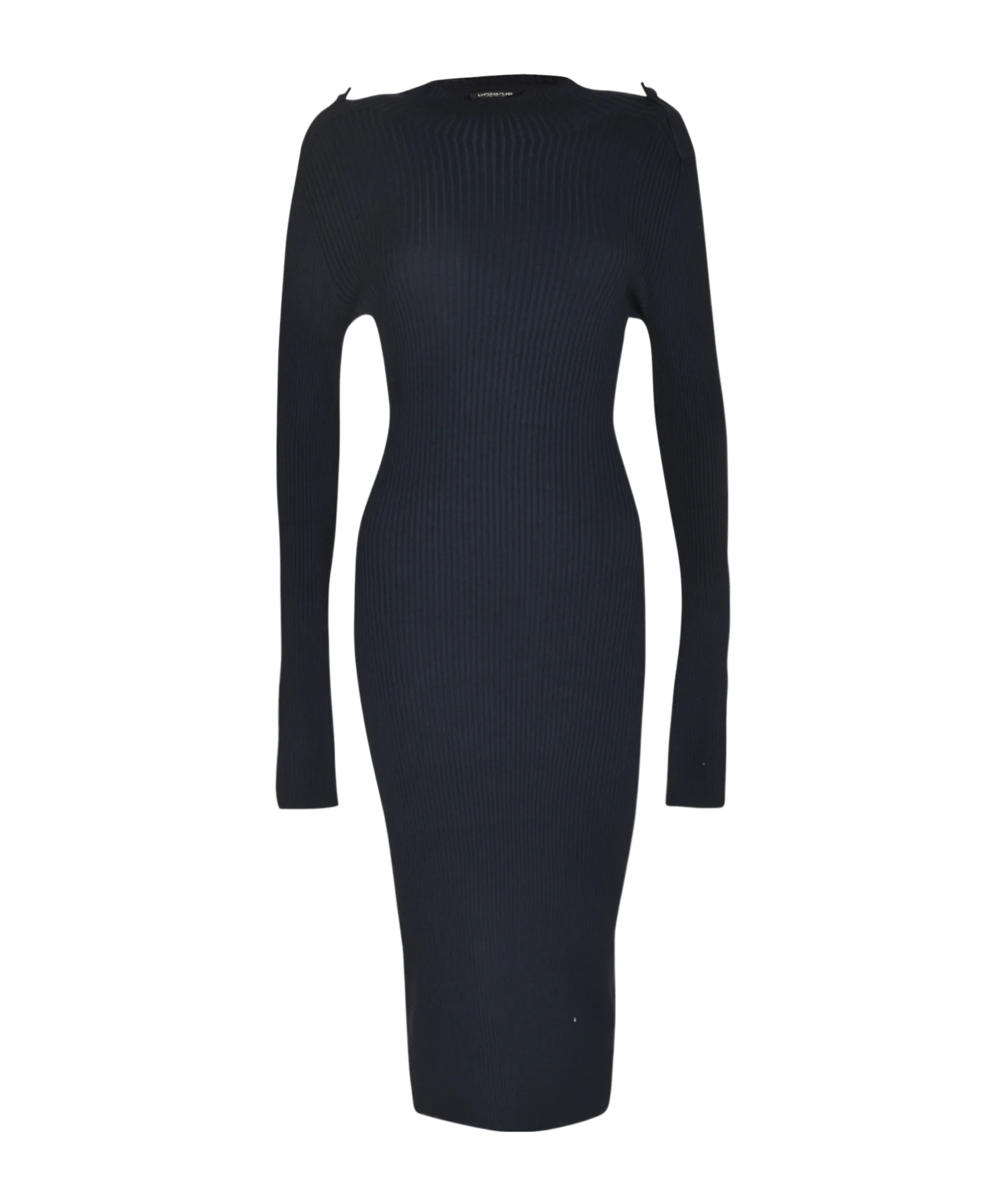 Dondup Ribbed Buttoned-cuff Dress