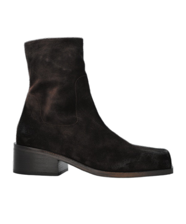 Marsèll Square-toed Short Boots In Black