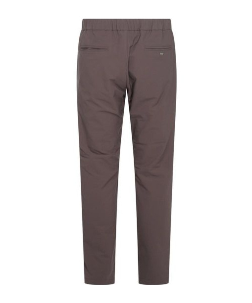 Shop Herno Drawstring Slim Cut Trousers In Brown