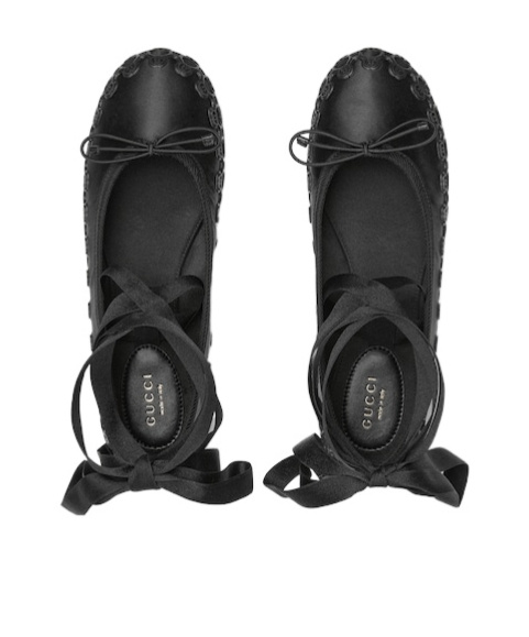 Shop Gucci Cub3d Ballet Flat In Black