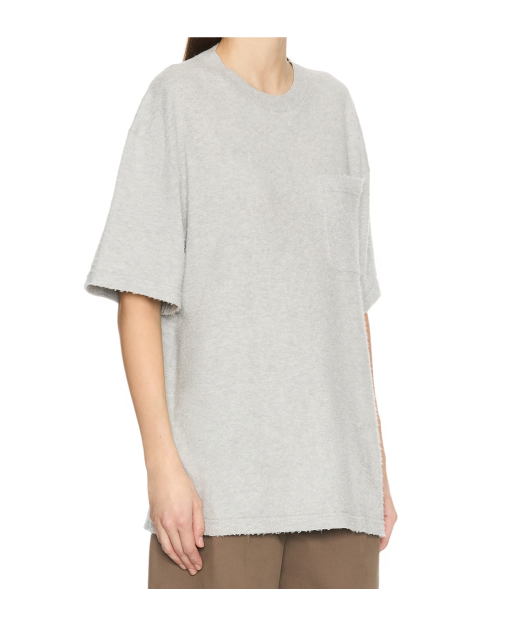 The Row Jiselle Oversized Knitted T-shirt In Gray