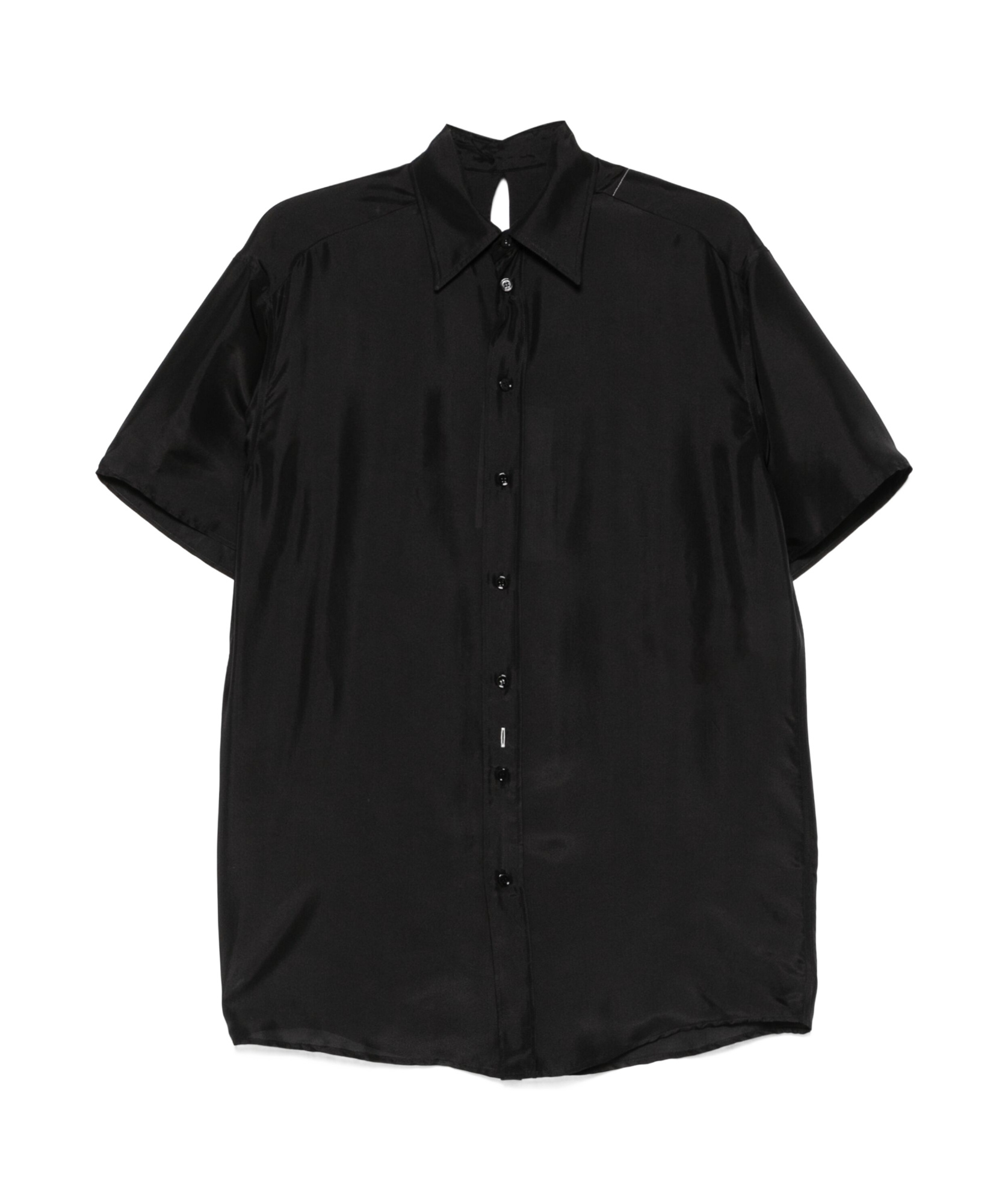 Mm6 Maison Margiela Silk Blouse In Black