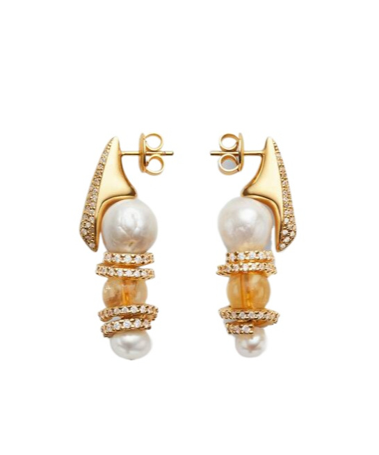 Bottega Veneta Twist Earrings In Gold