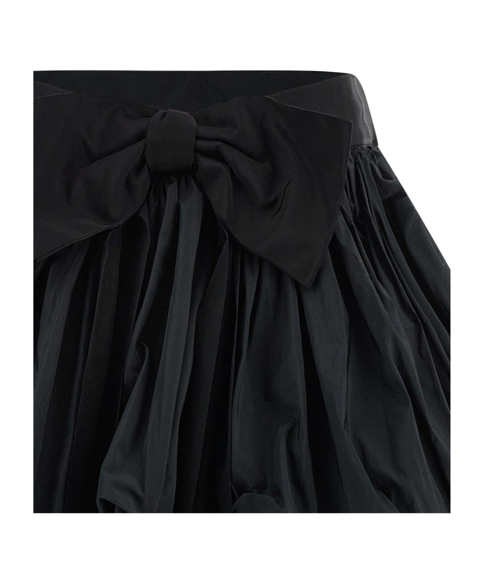 Dsquared2 High Waist Ruffled Skirt Bow Detail In Black