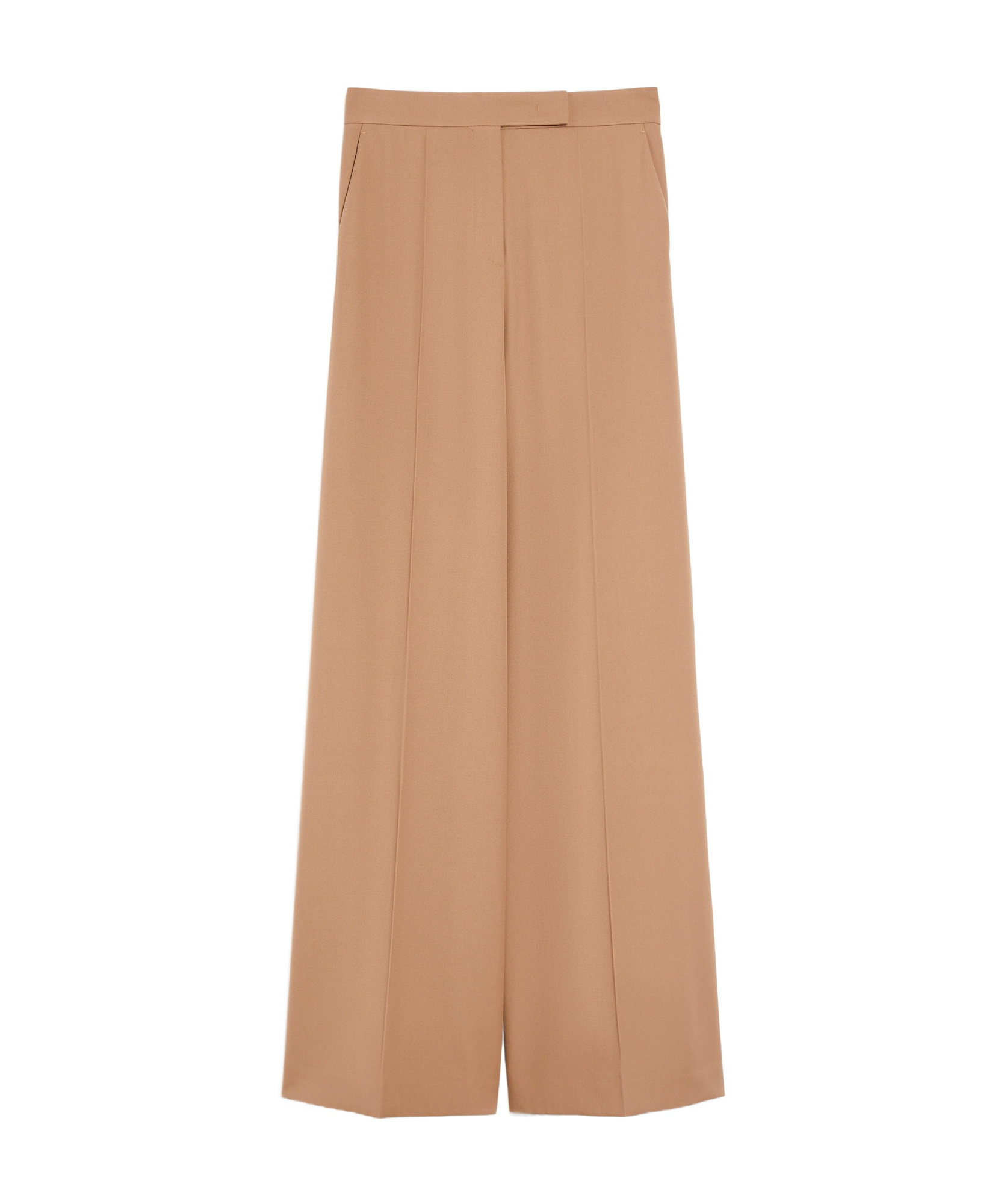 Max Mara Gabardine Wool Trousers In Nude