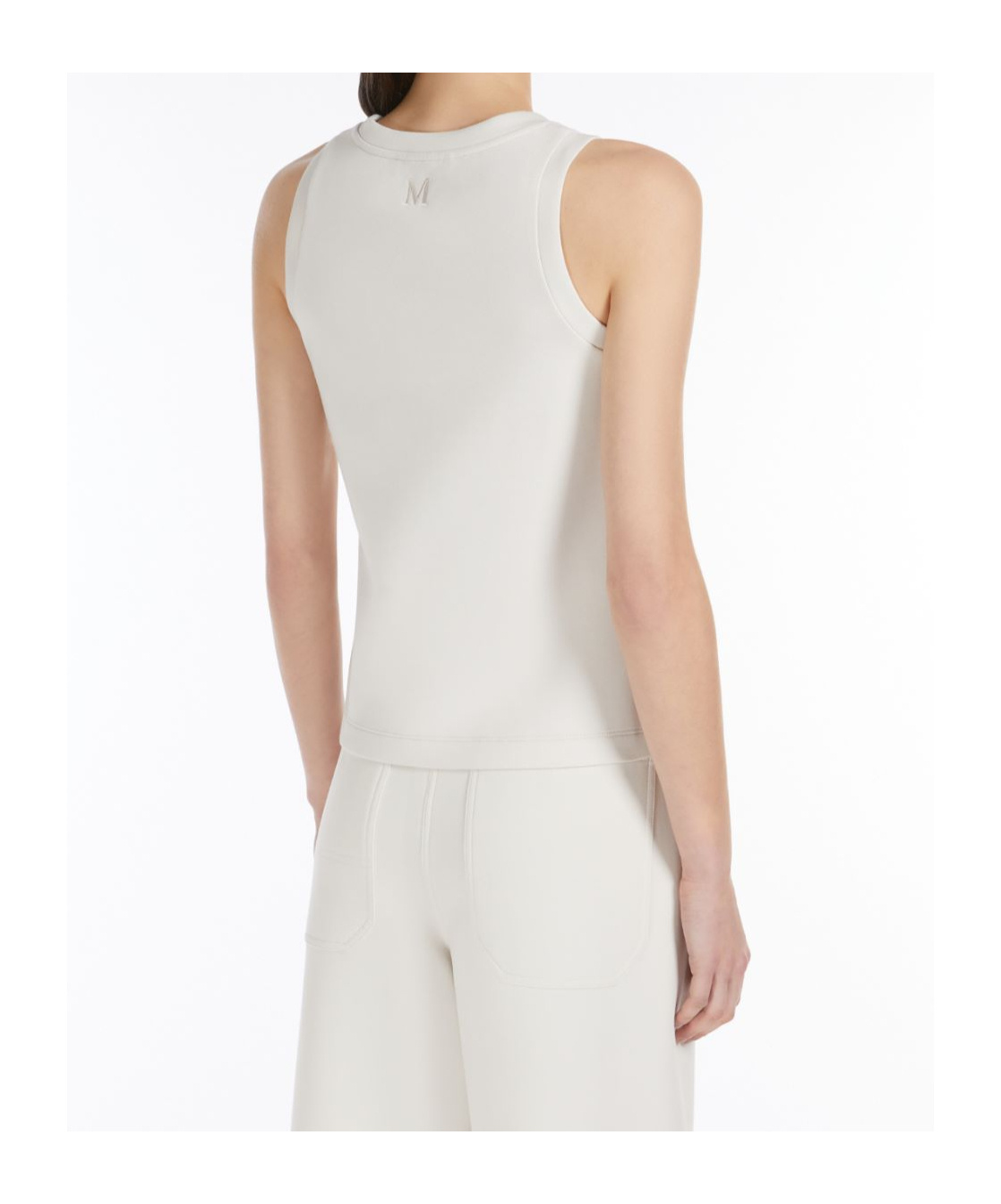 Max Mara Regular-fit Scuba Jersey Top In True Color