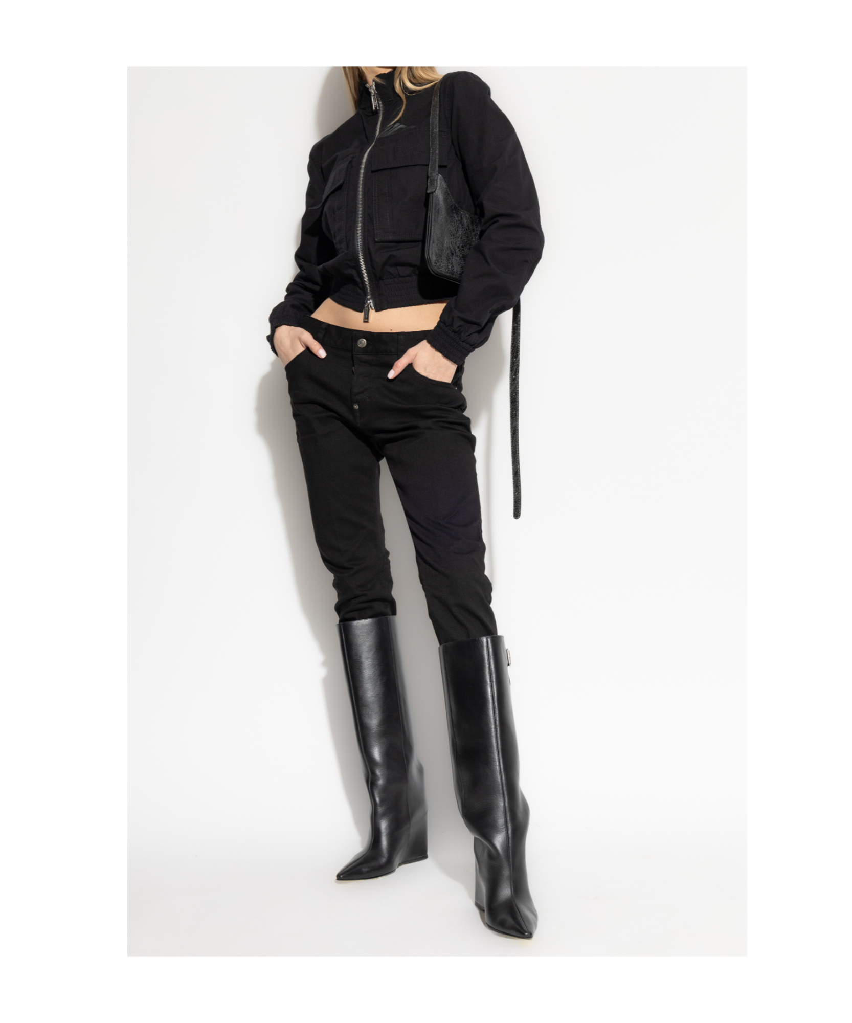 Dsquared2 Icon Bomber Jacket In Black