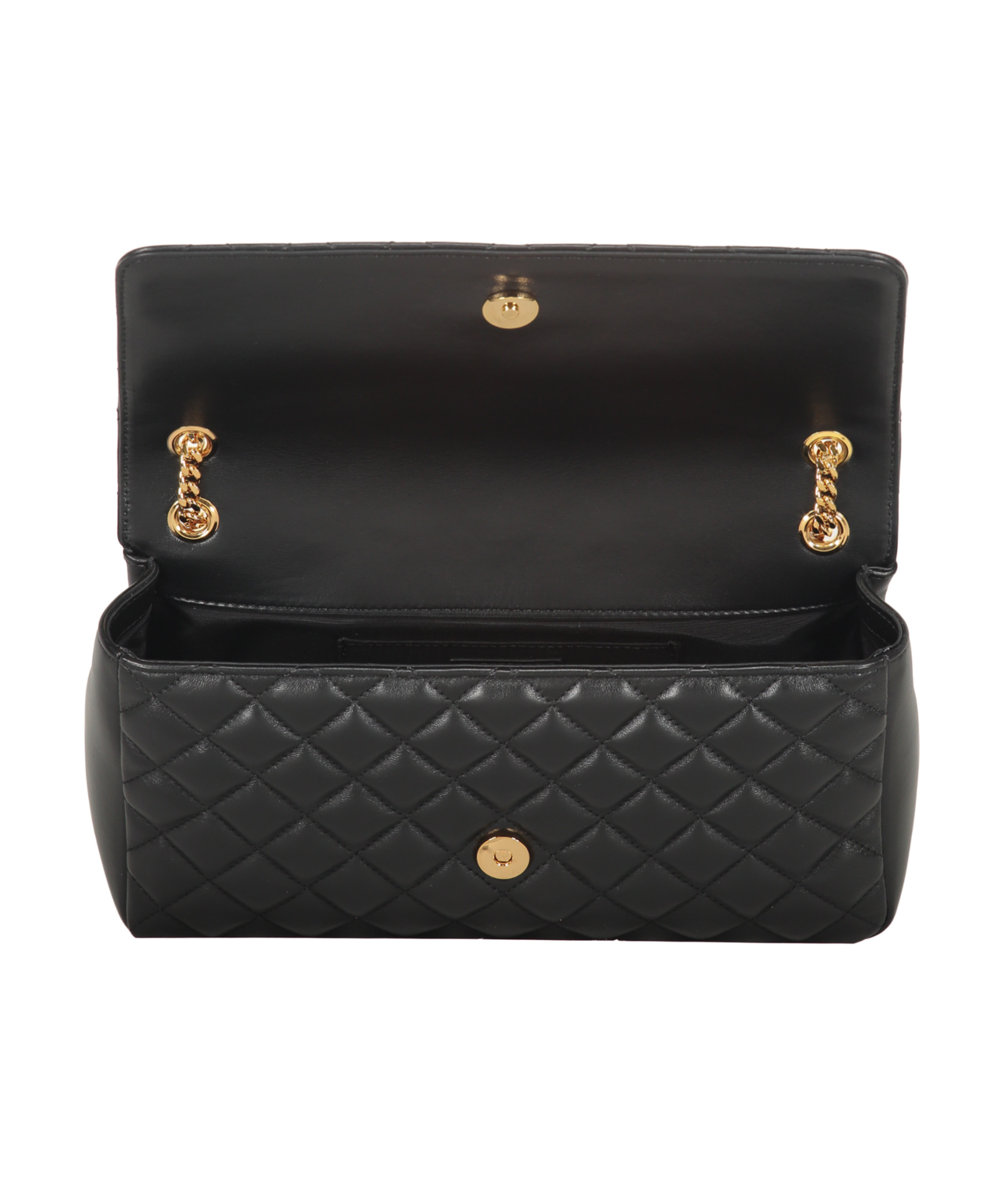 Versace Leather Crossbody Bag In Black