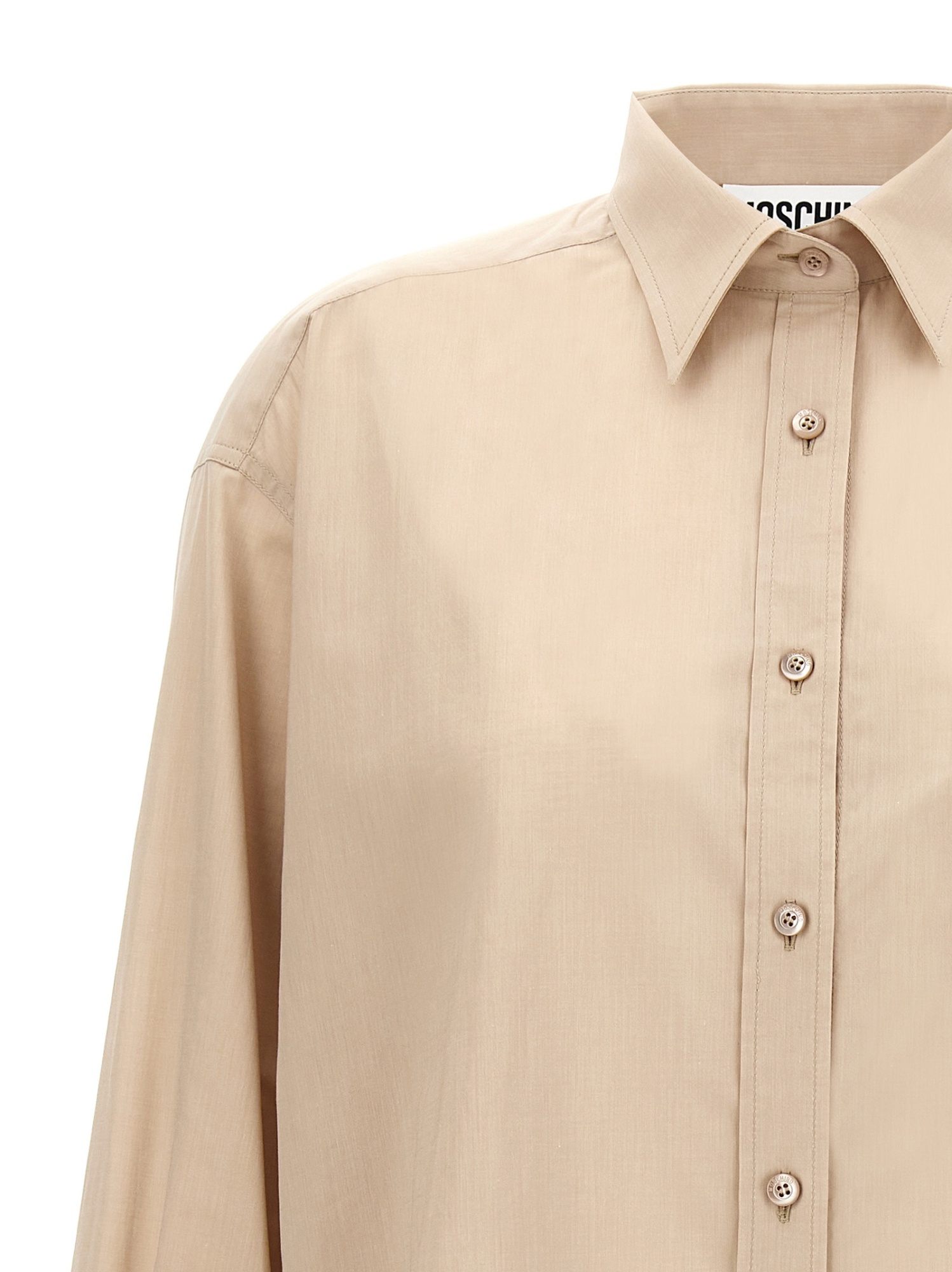 Moschino Slightly Loose-fitting Cotton Shirt With Patch Pocket